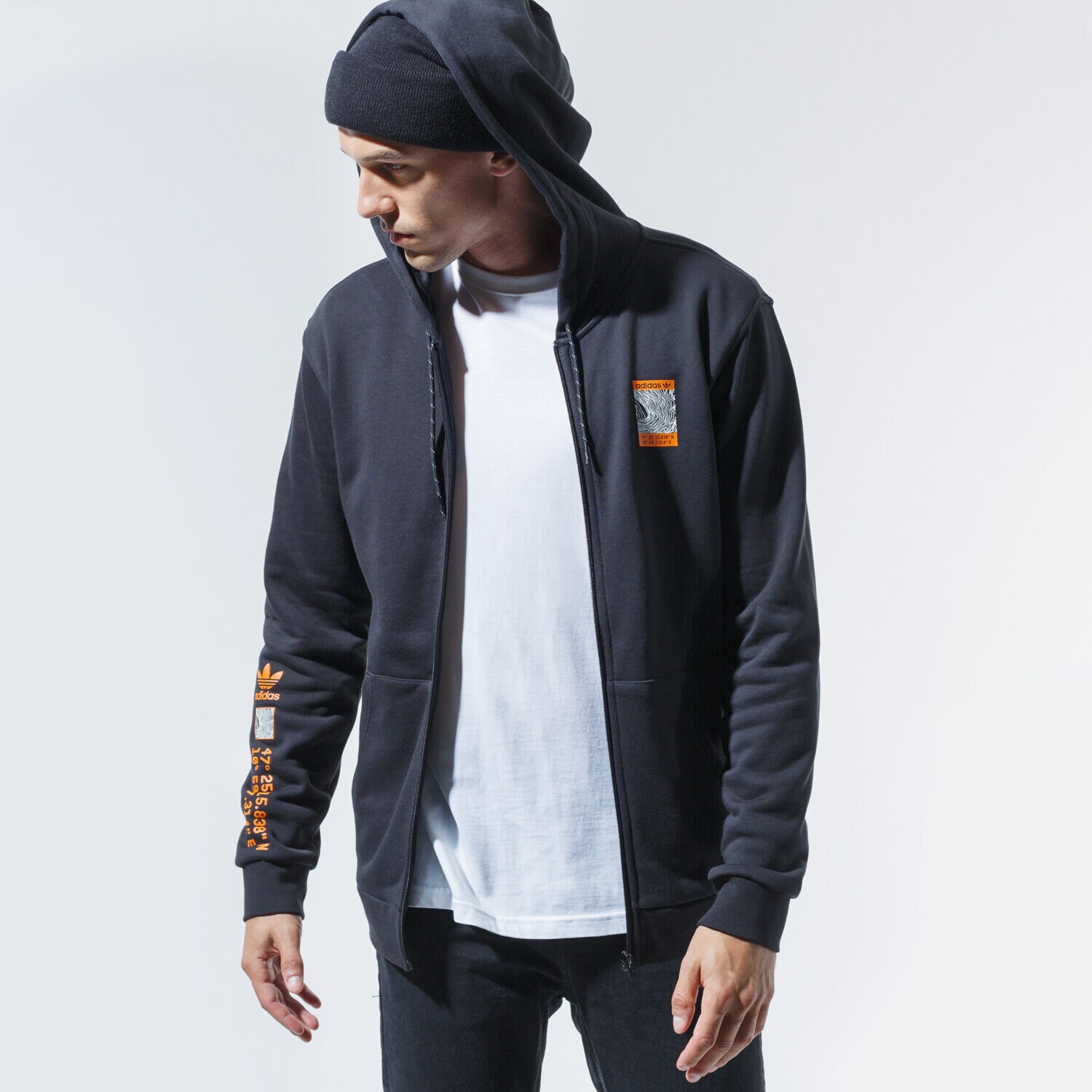 Bărbați bluză ADIDAS BLUZĂ ADV LOGO FZH GD5985 Negru