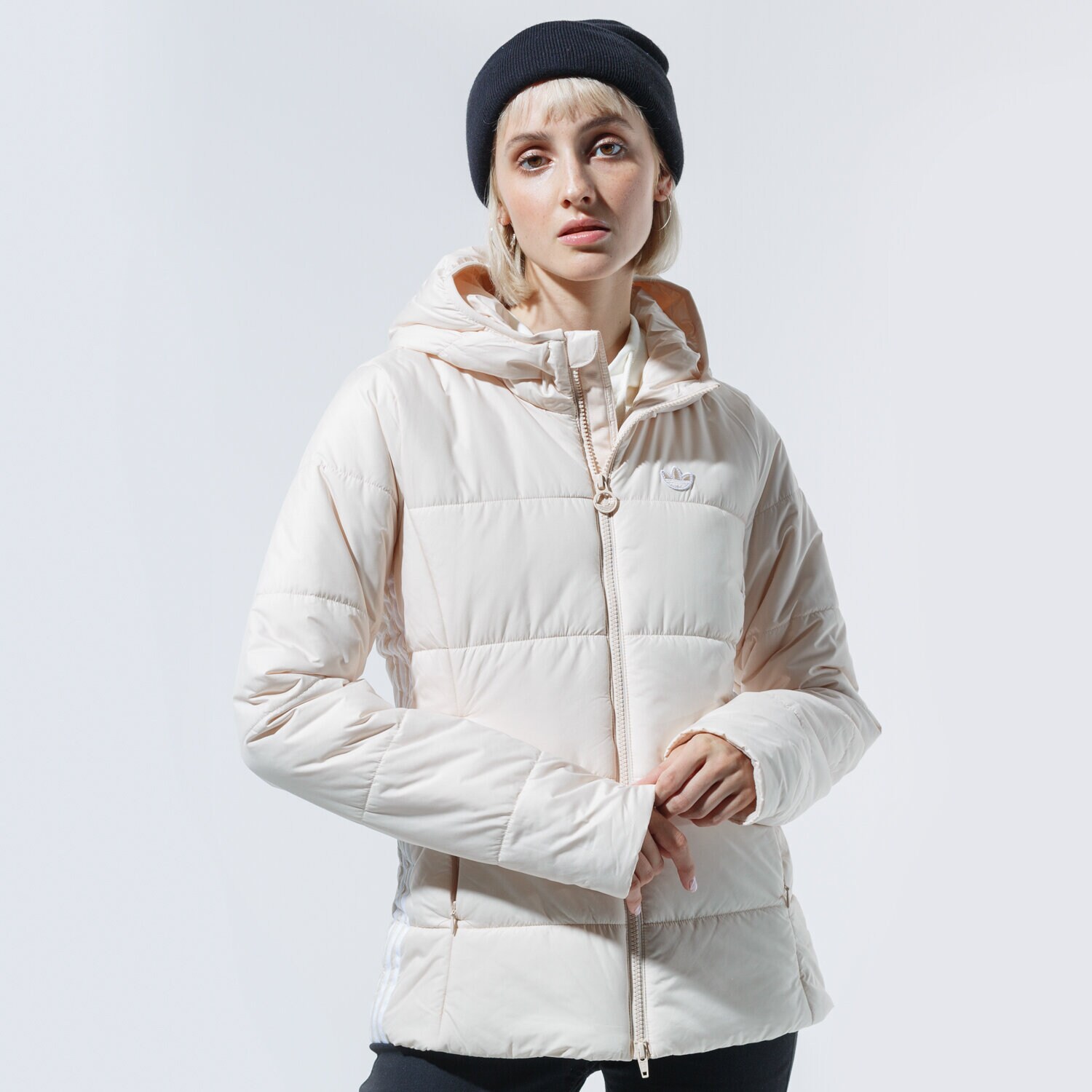 Femei geacă de iarnă ADIDAS JACHETĂ DE IARNĂ SLIM JACKET GD2509 Bej