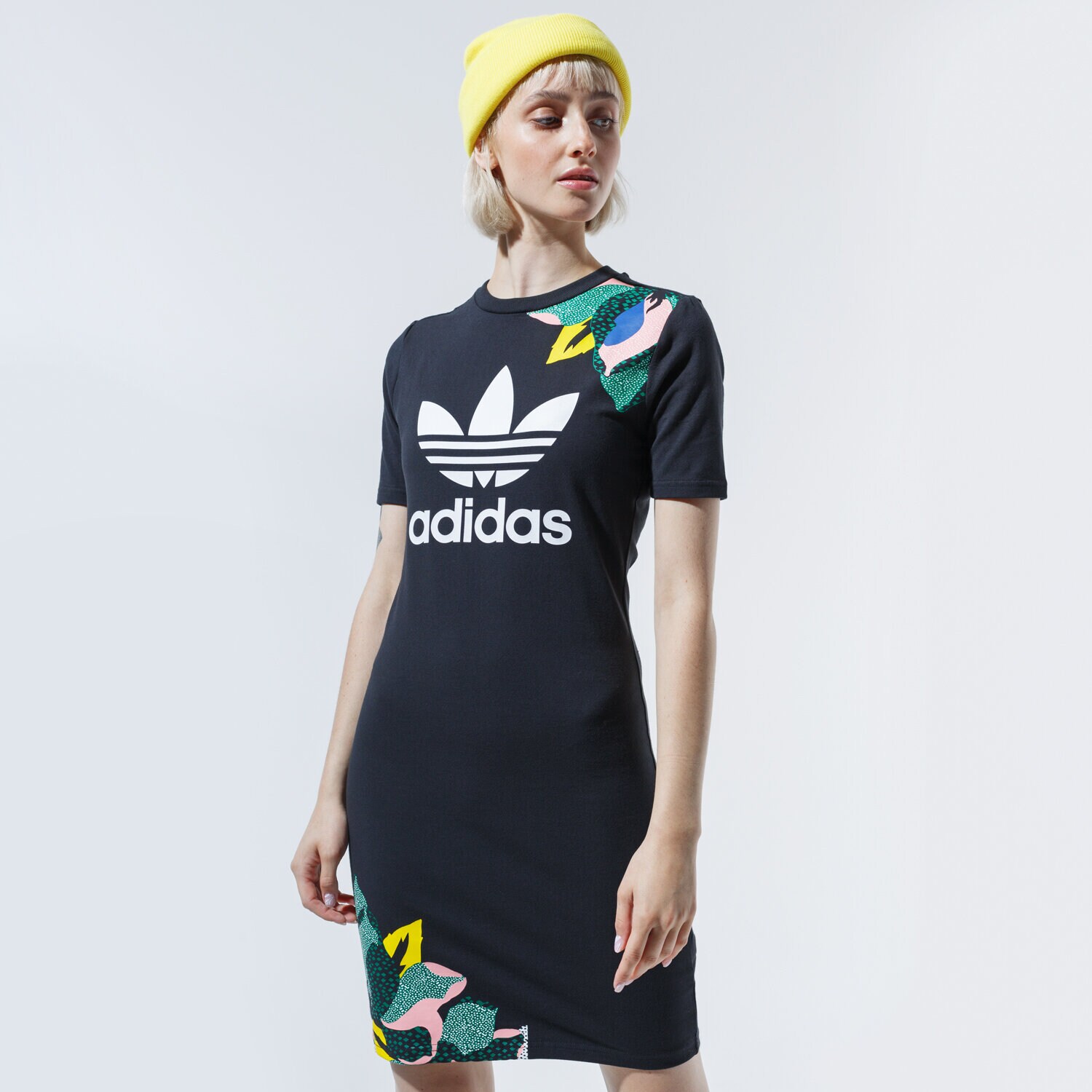Femei rochii și fuste ADIDAS ROCHIE TEE TRENINGS GC6829 Negru
