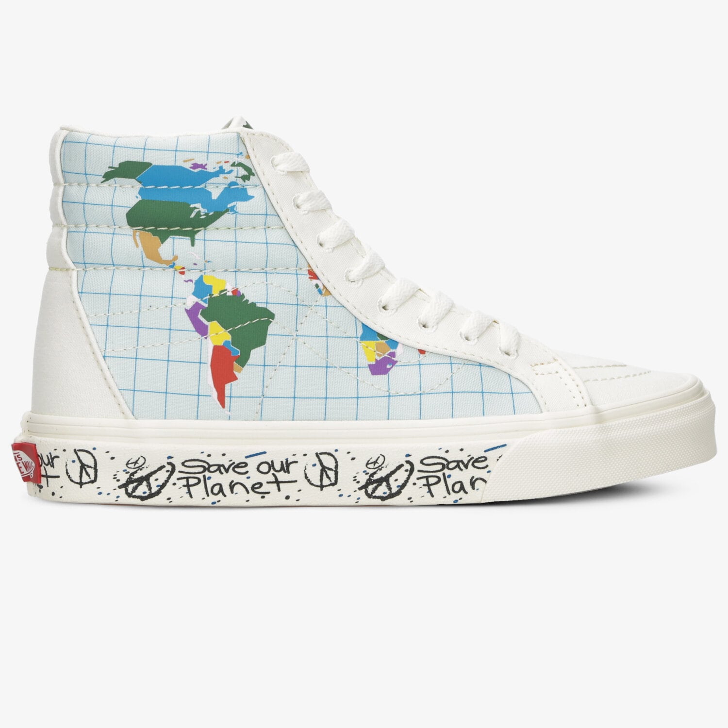 Femei teniși VANS UA SK8-HI REISSUE (SAVE OUR PLANET) VN0A4BV8T2V1W Mulicolor