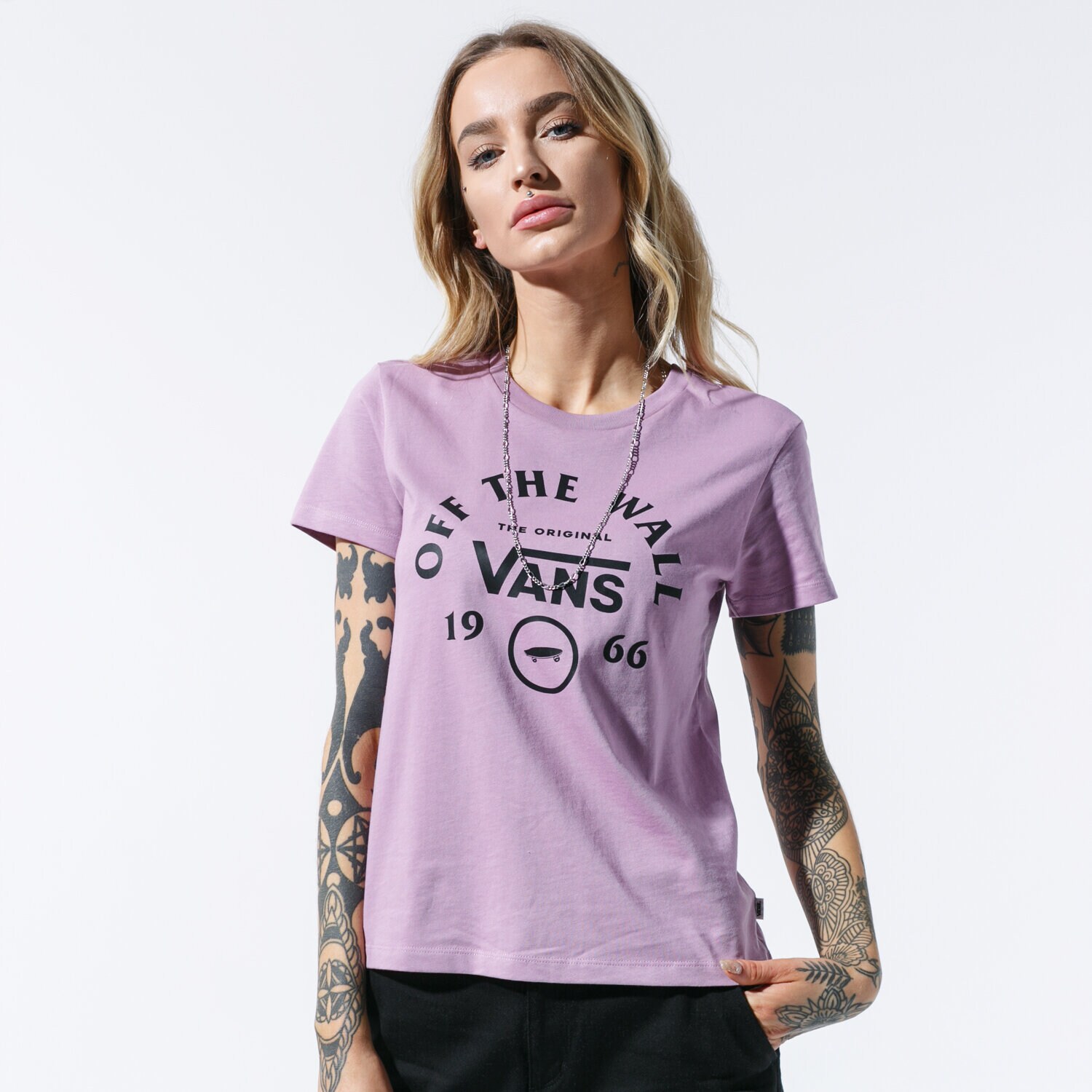 Femei tricou VANS TRICOU ATTENDANCE CREW TEE VN0A47WQZUS1 Roz