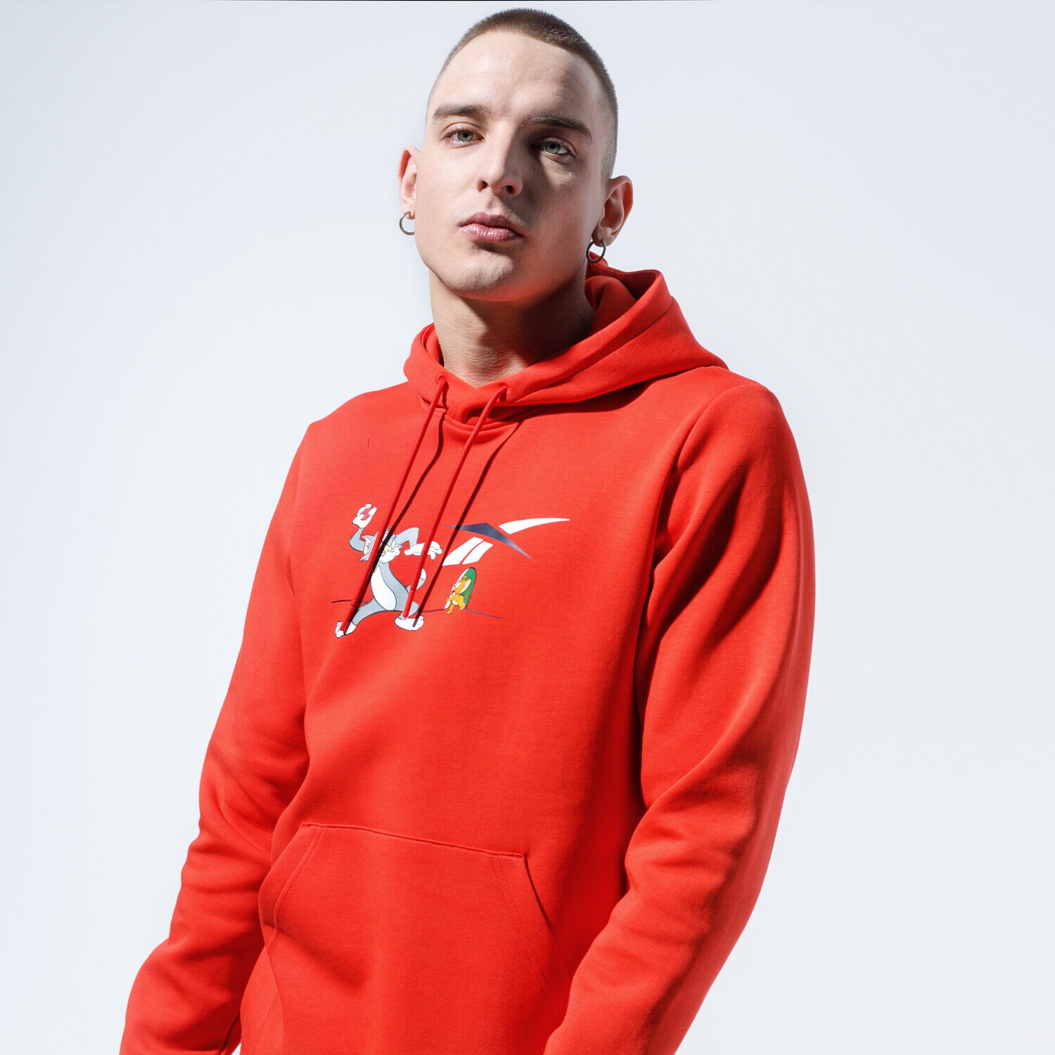 Bărbați bluză REEBOK BLUZĂ CU GLUGĂ TJ HOODY 4 GK9163 Roșu