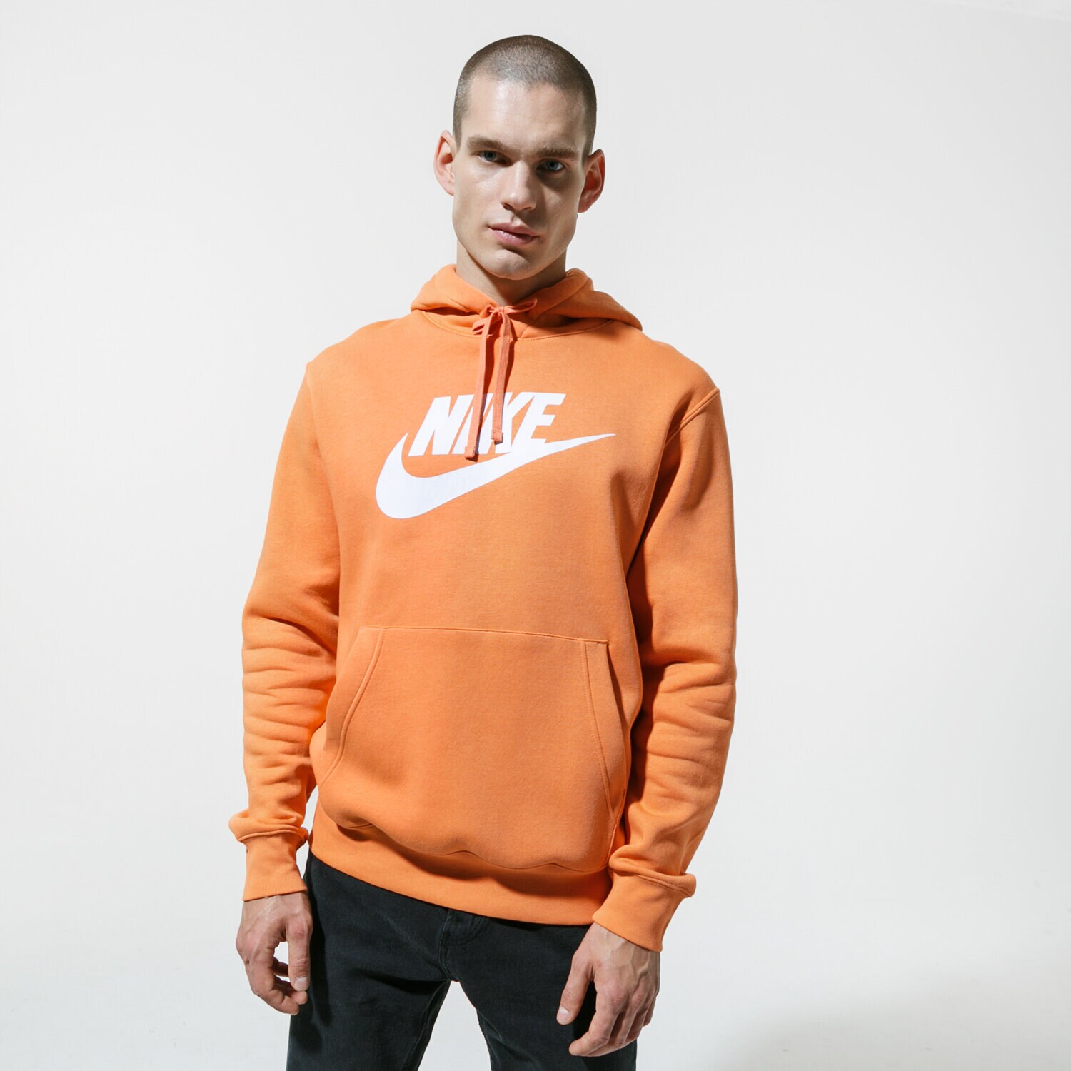 Bărbați bluză NIKE BLUZĂ CU GLUGĂ SPORTSWEAR CLUB FLEECE BV2973-871 Portocaliu
