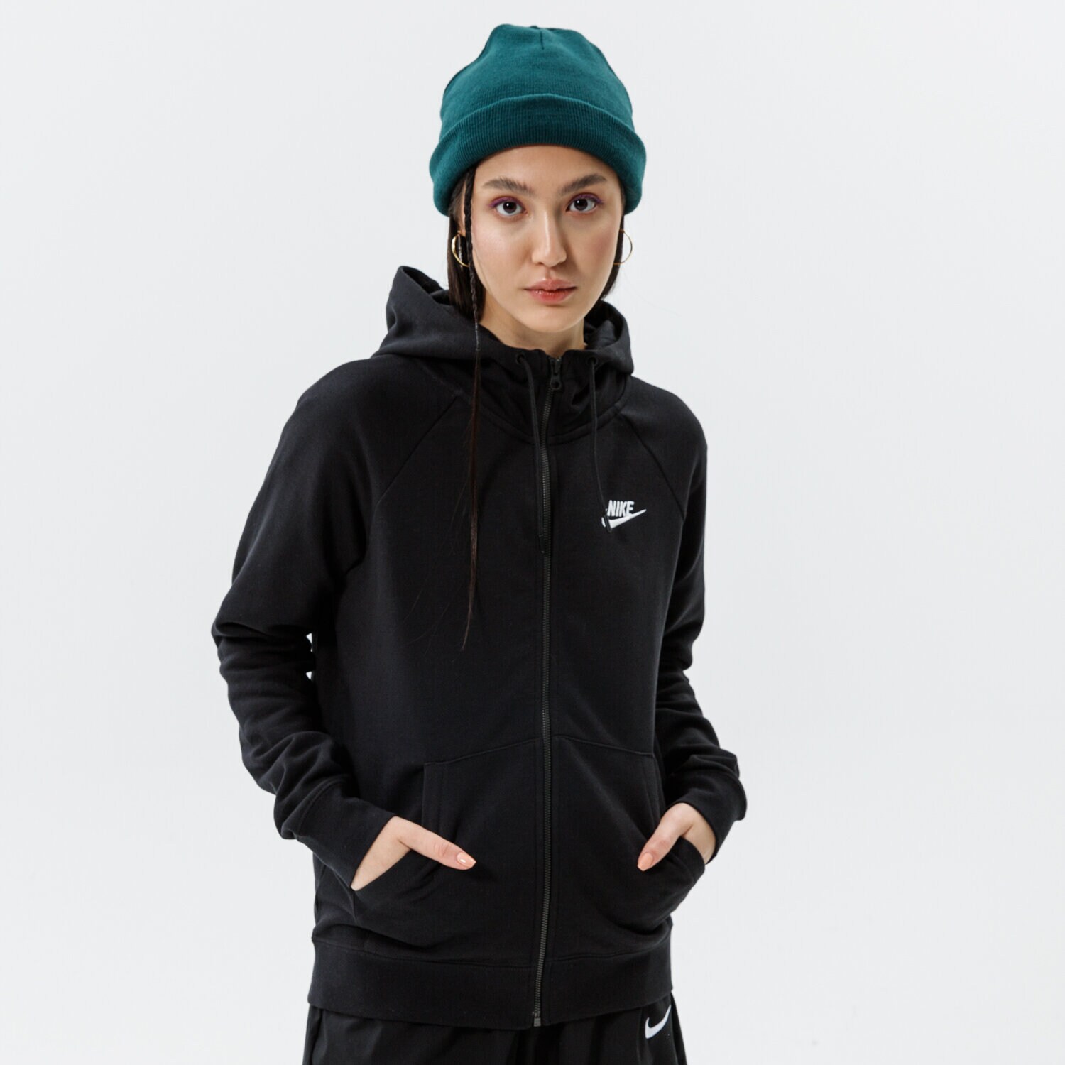 Femei bluză NIKE BLUZĂ CU GLUGĂ NIKE SPORTSWEAR ESSENTIAL BV4122-010 Negru