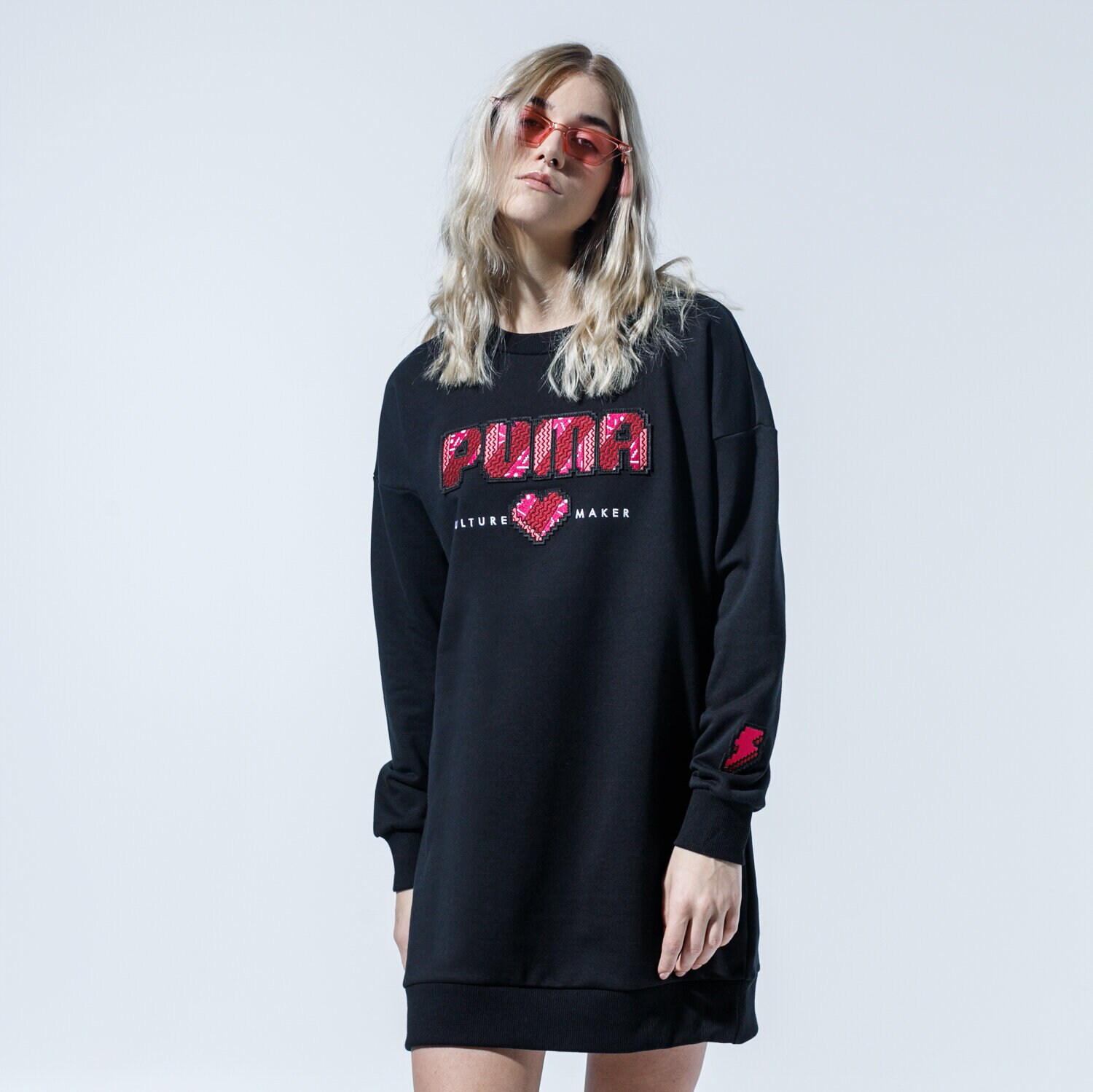Femei rochii și fuste PUMA ROCHIE DIGITAL LOVE TRENINGS 59706901 Negru