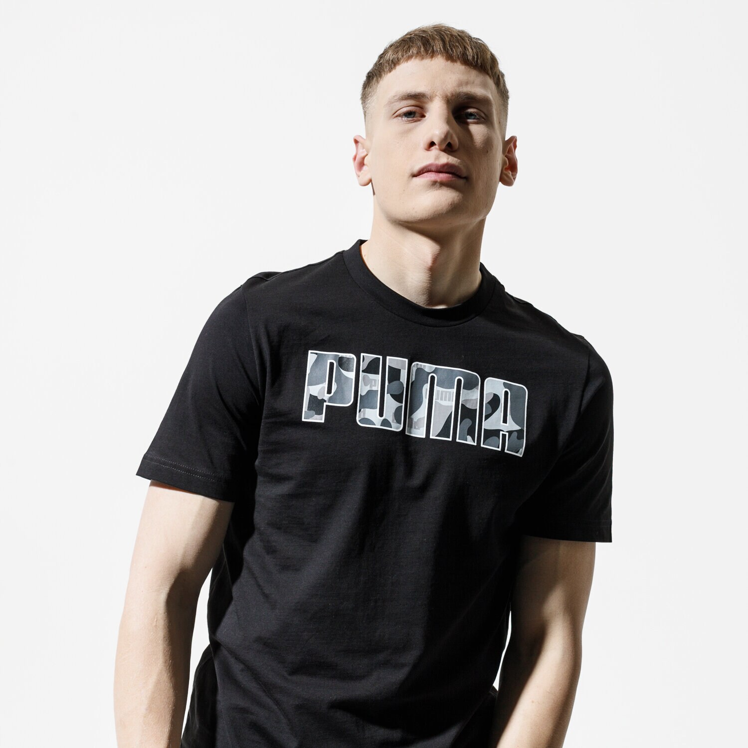 Bărbați tricou PUMA TRICOU REBEL CAMO FILL TEE 58202701 Negru