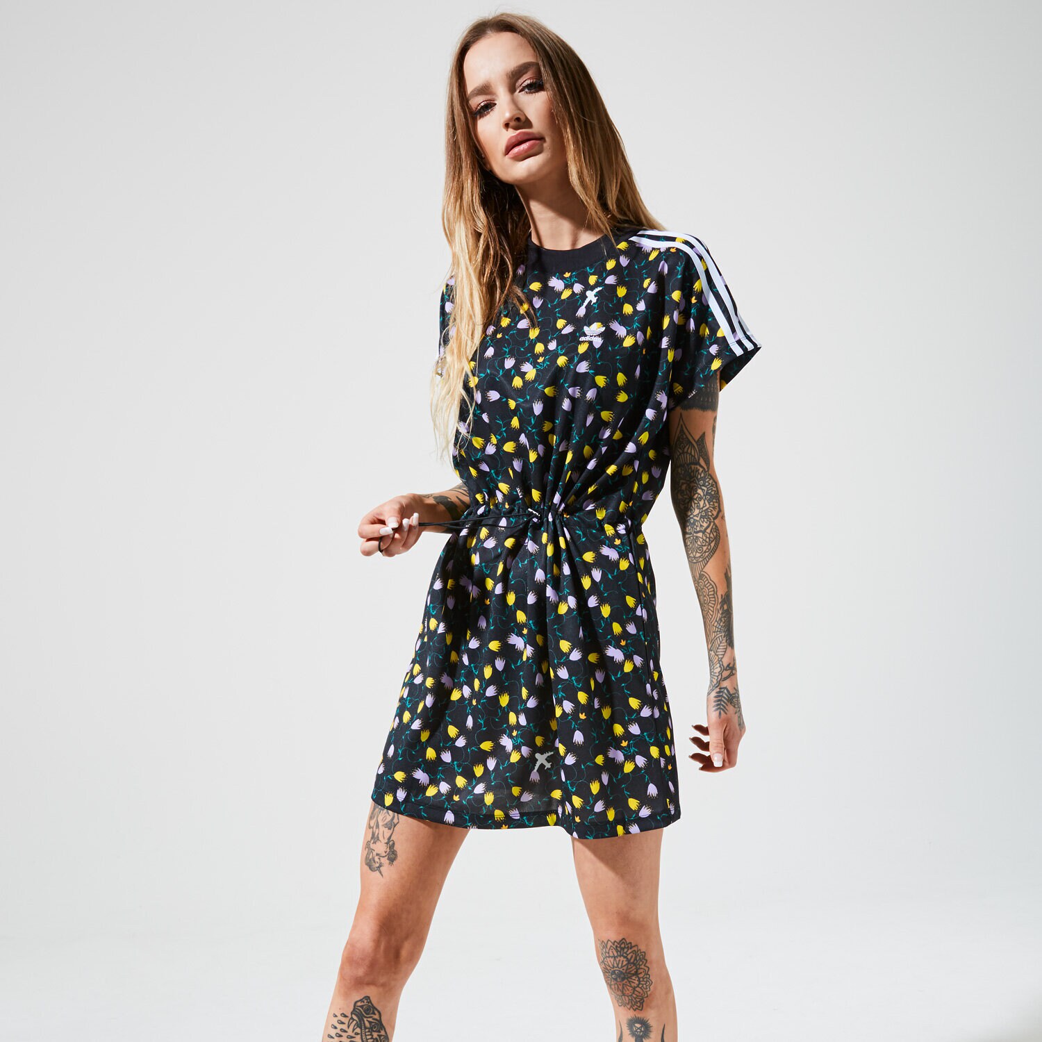 Femei rochii și fuste ADIDAS ROCHIE AOP TEE TRENINGS FL4100 Mulicolor