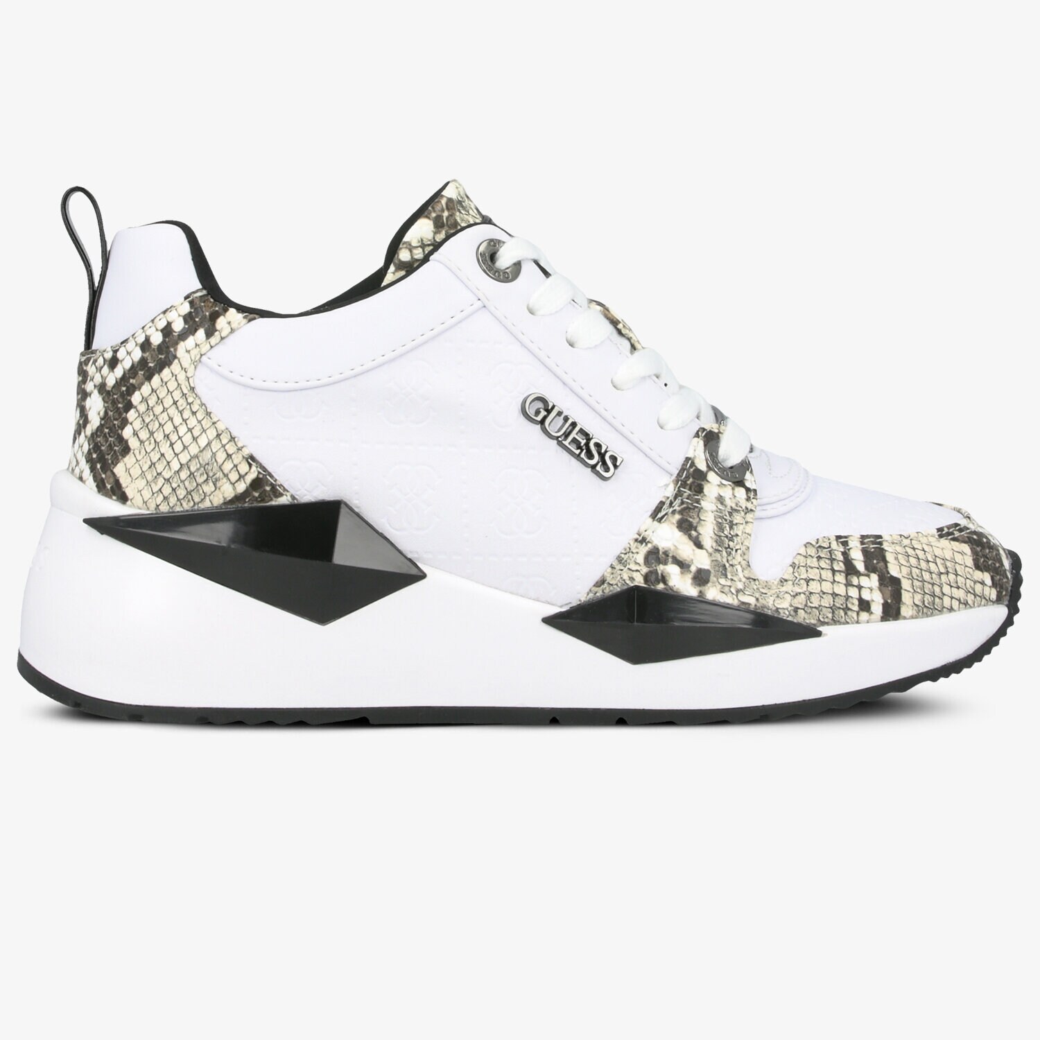 Femei pantofi sport GUESS TALLYN FL5TLYFAL12WHIBL Alb