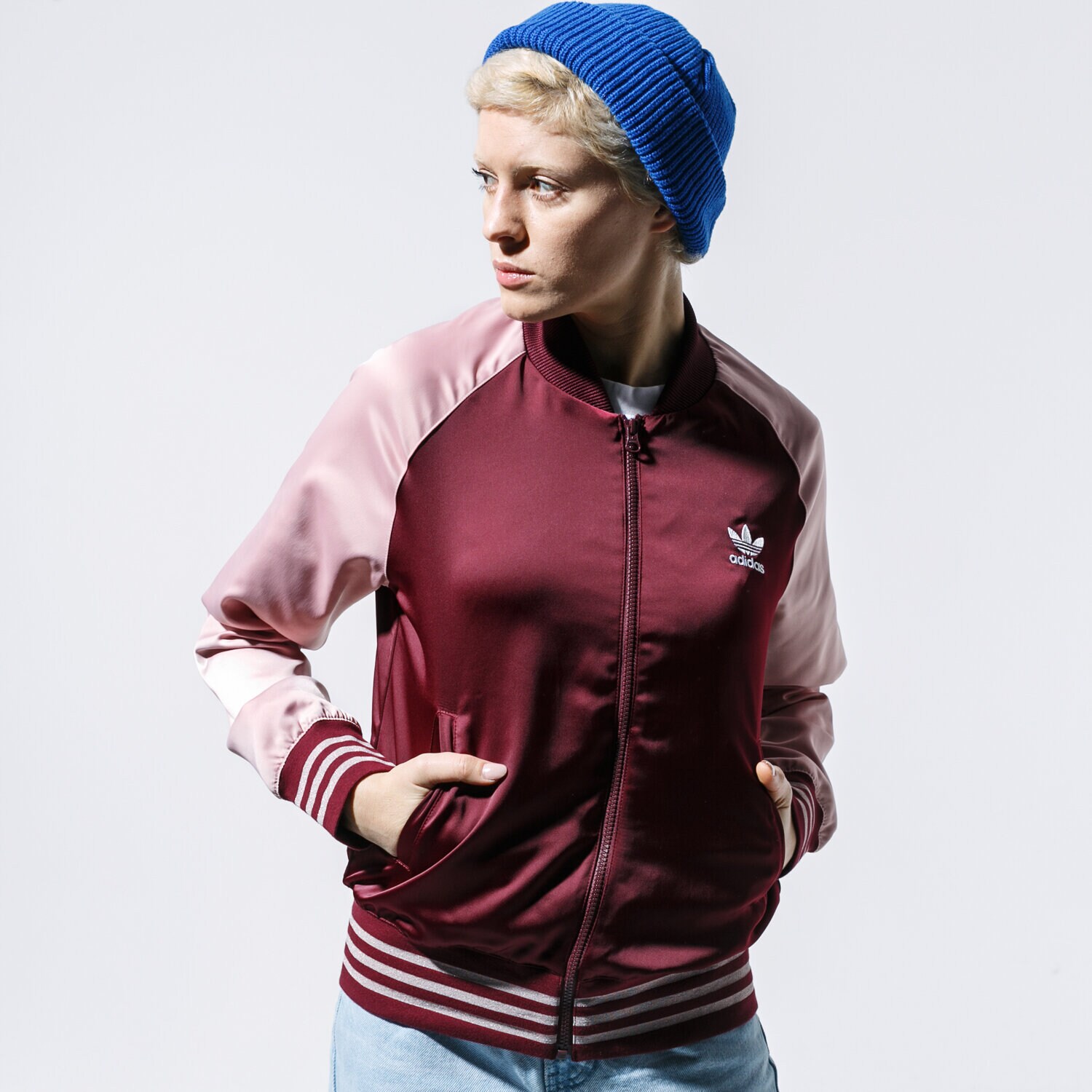 Femei geacă de iarnă ADIDAS JACHETĂ SATIN BOMBER TT ED4787 Mulicolor