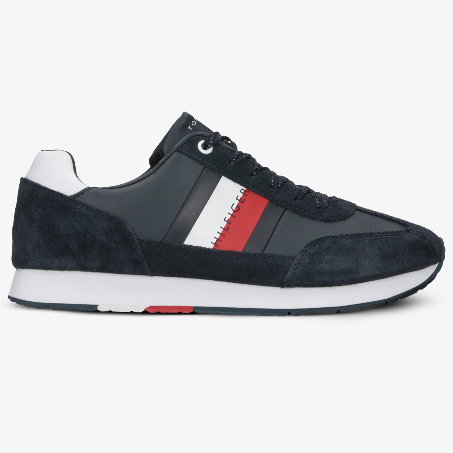 Barbați pantofi sport TOMMY HILFIGER CORPORATE LEATHER FLAG RUNNER FM0FM02380403 Bleumarin
