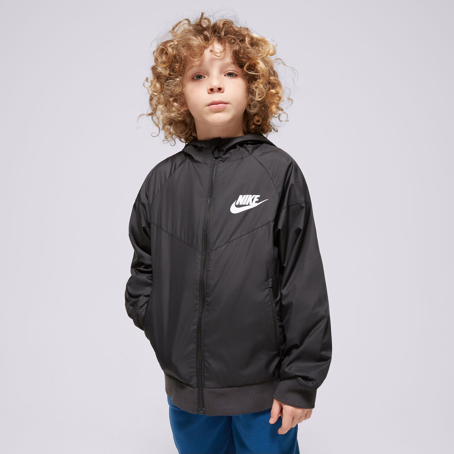 Jachetă de sezon pentru copii (primăvară/toamnă) NIKE JACHETĂ K NSW WR HD JKT SSNL BOY FN8757-010 Negru