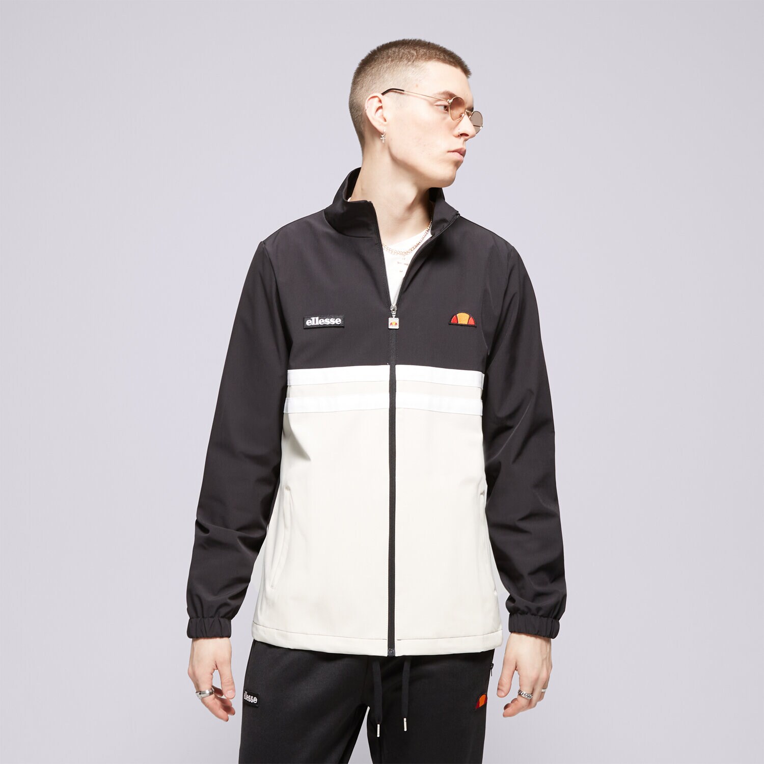 Bărbați jachetă ELLESSE JACHETĂ LOSELLI JACKET BLK/OFF WHT SHR20111054 Negru