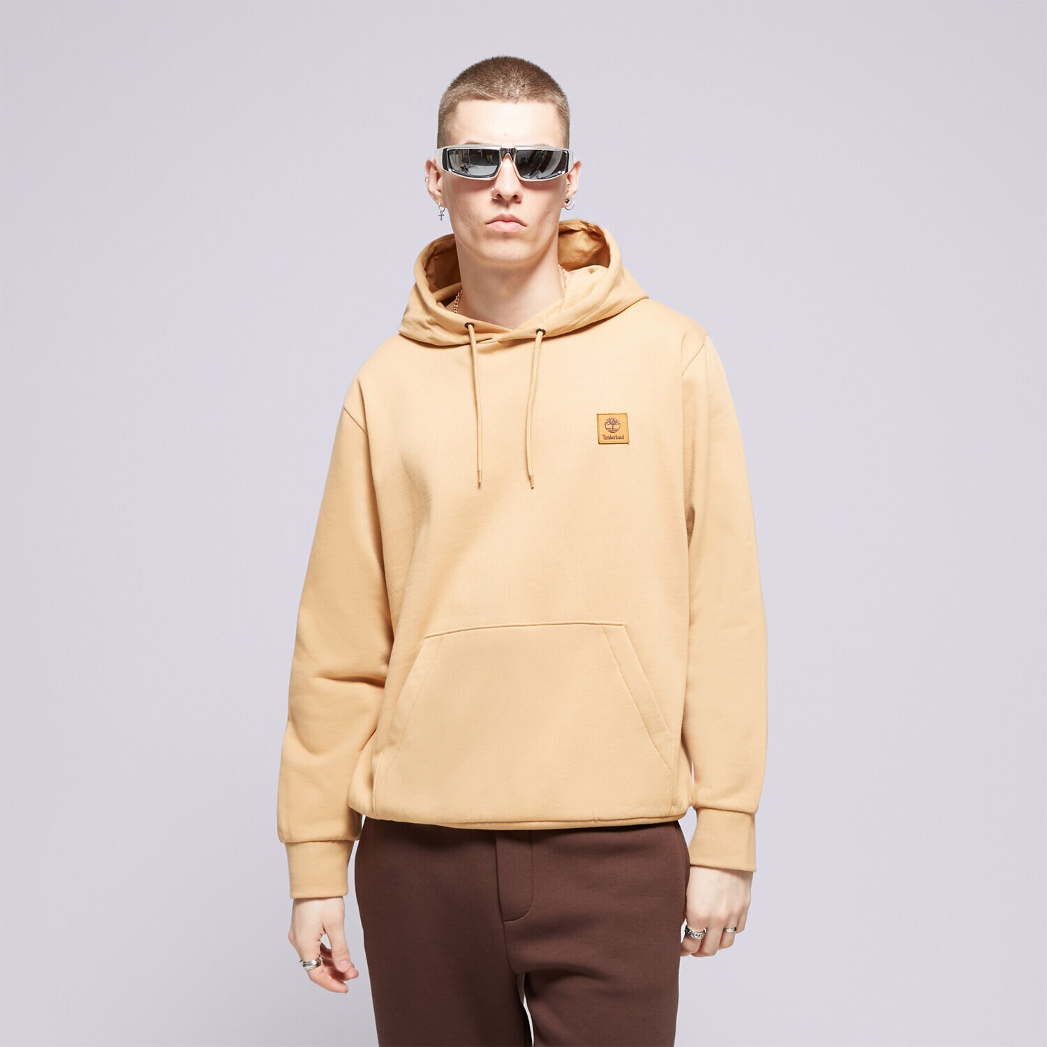 Bărbați bluză TIMBERLAND BLUZĂ CU GLUGĂ NEW WOVEN BADGE TB0A5RD2EH31 Maro