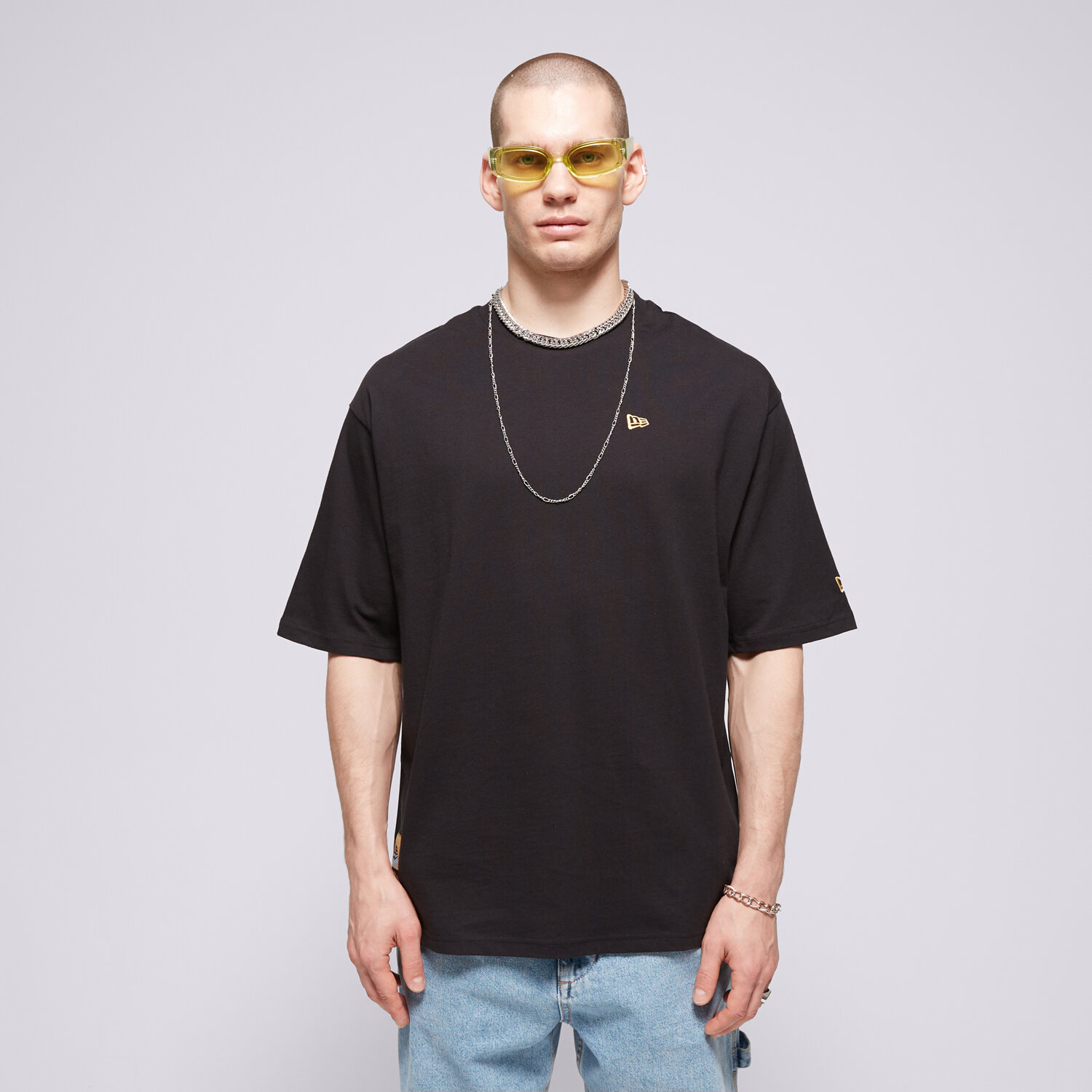 Bărbați tricou NEW ERA TRICOU NE STICKER OS BLK NONE 60425910 Negru