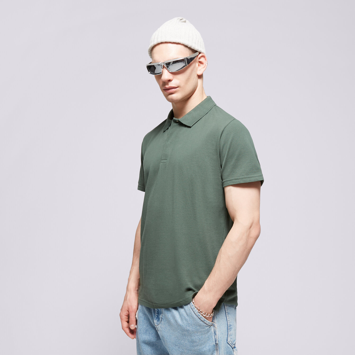 Bărbați tricou CONFRONT POLO CONFRONT CF124POM42002 Verde