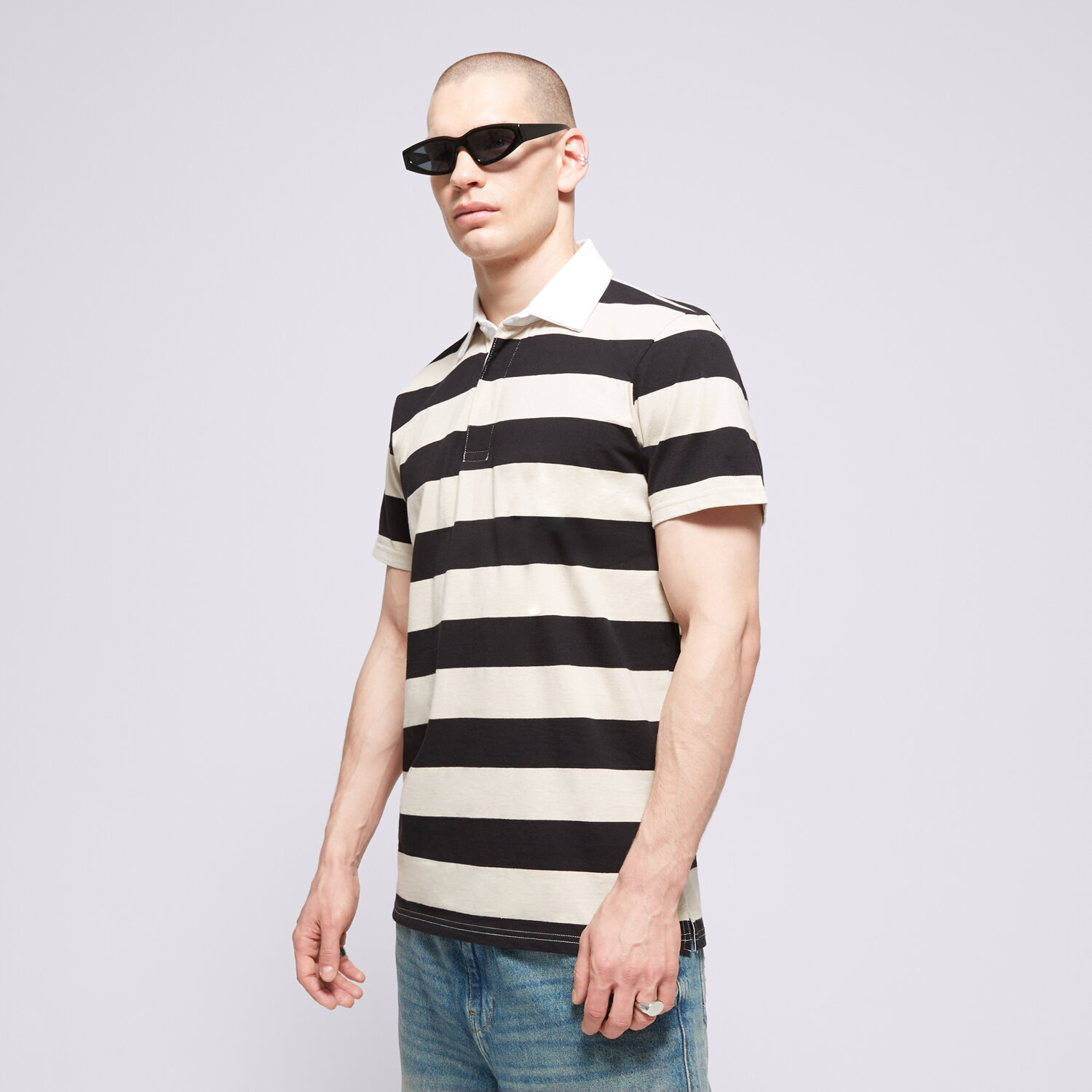 Bărbați tricou CONFRONT POLO CONFRONT CF124POM40002 Negru