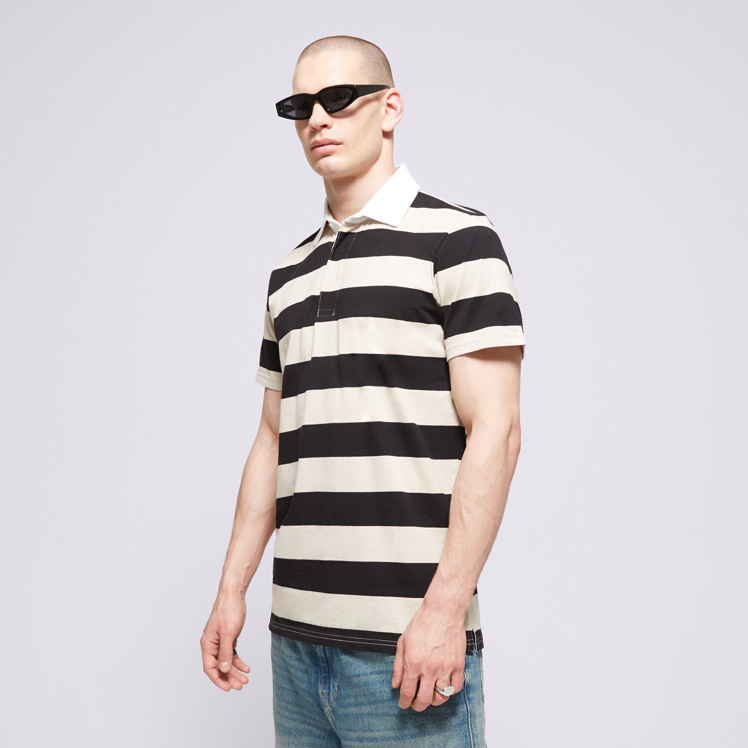 Bărbați tricou CONFRONT POLO CONFRONT CF124POM40002 Negru