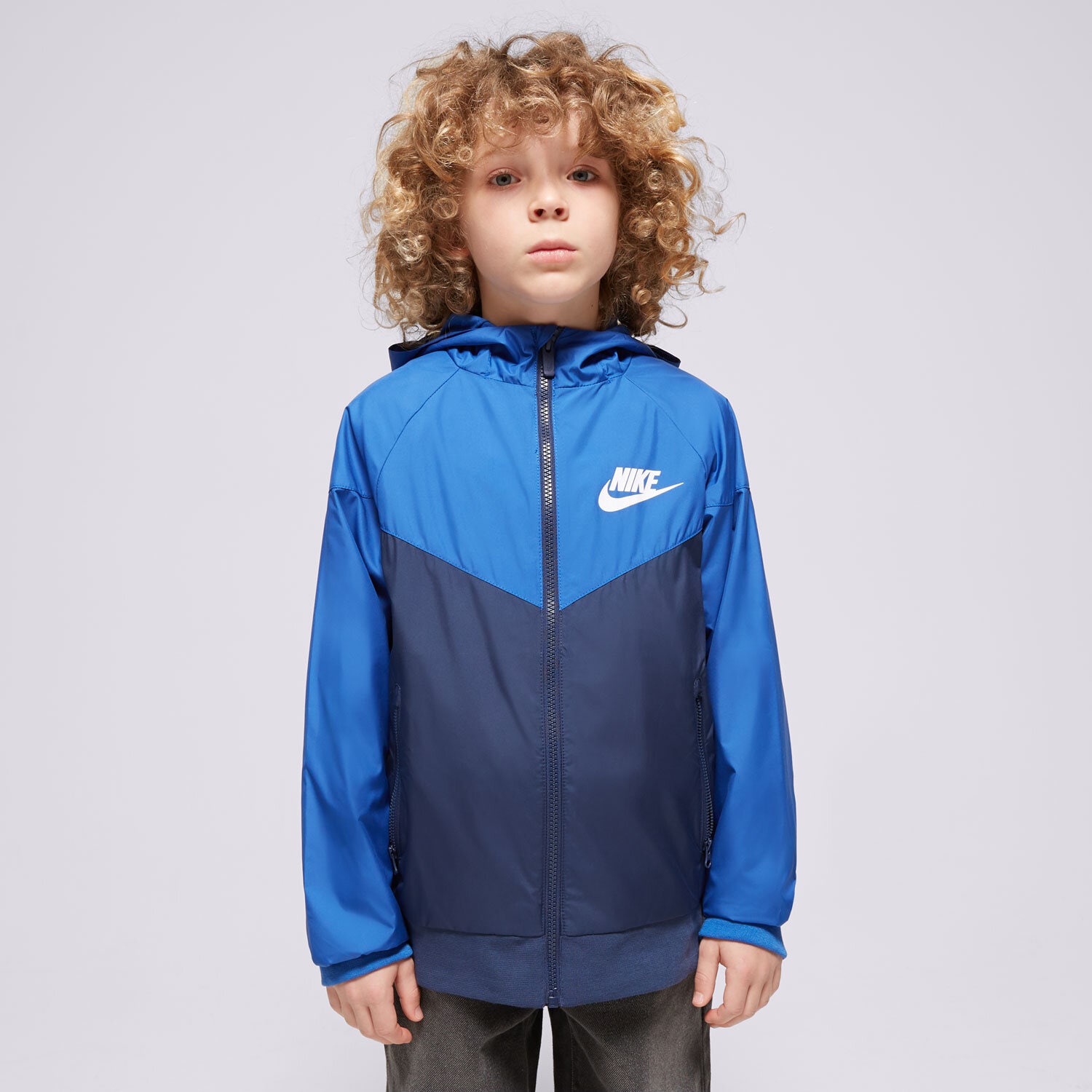 Jachetă de sezon pentru copii (primăvară/toamnă) NIKE JACHETĂ K NSW WR HD JKT SSNL BOY FN8757-480 Albastru
