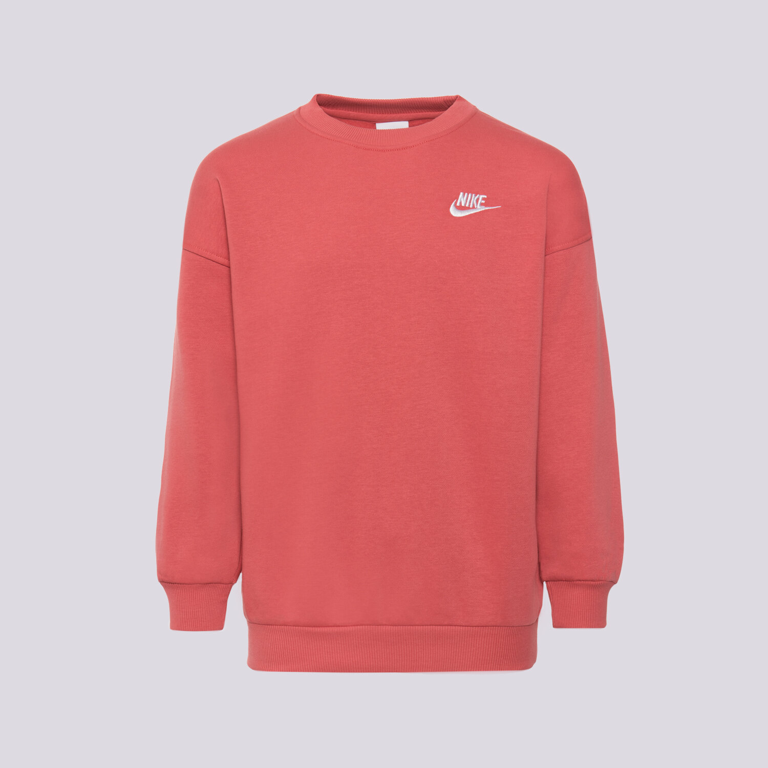 Copii bluză NIKE BLUZĂ G NSW CLUB FLC OVRSZD CREW LBR G FD2923-655 corai