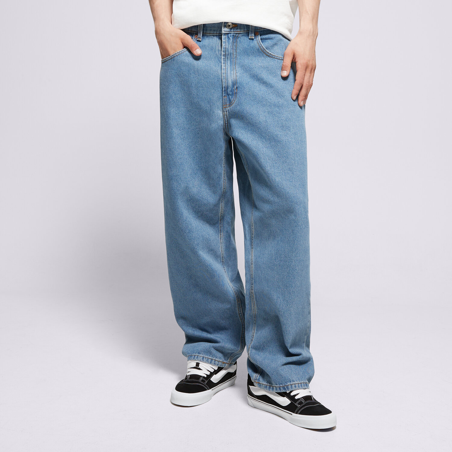 Bărbați pantaloni VANS PANTALONI  CHECK-5 BAGGY DENIM VN0008NACDX1 Albastru