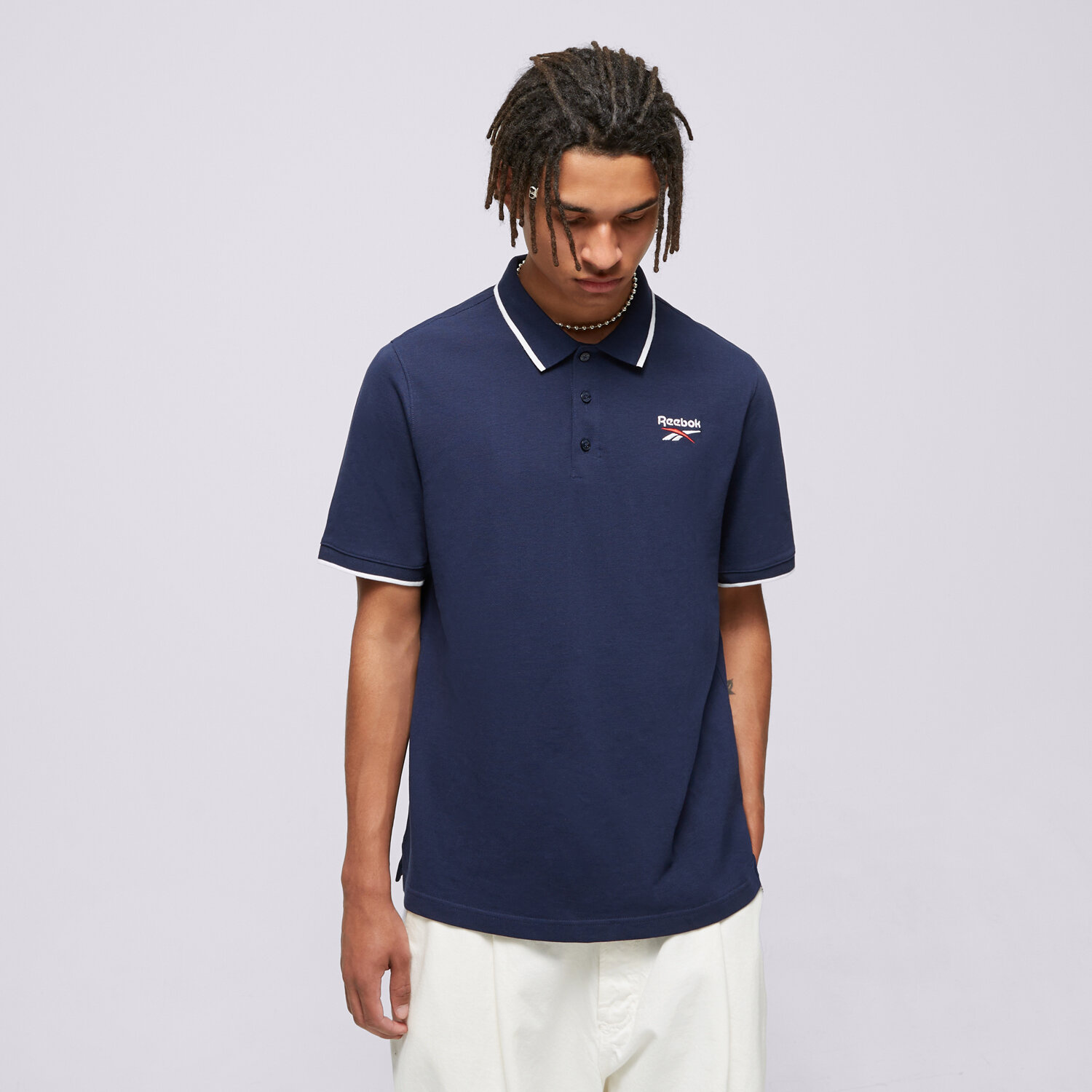 Bărbați tricou REEBOK POLO REEBOK IDENTITY SMALL LOGO POLO 100073032 Bleumarin