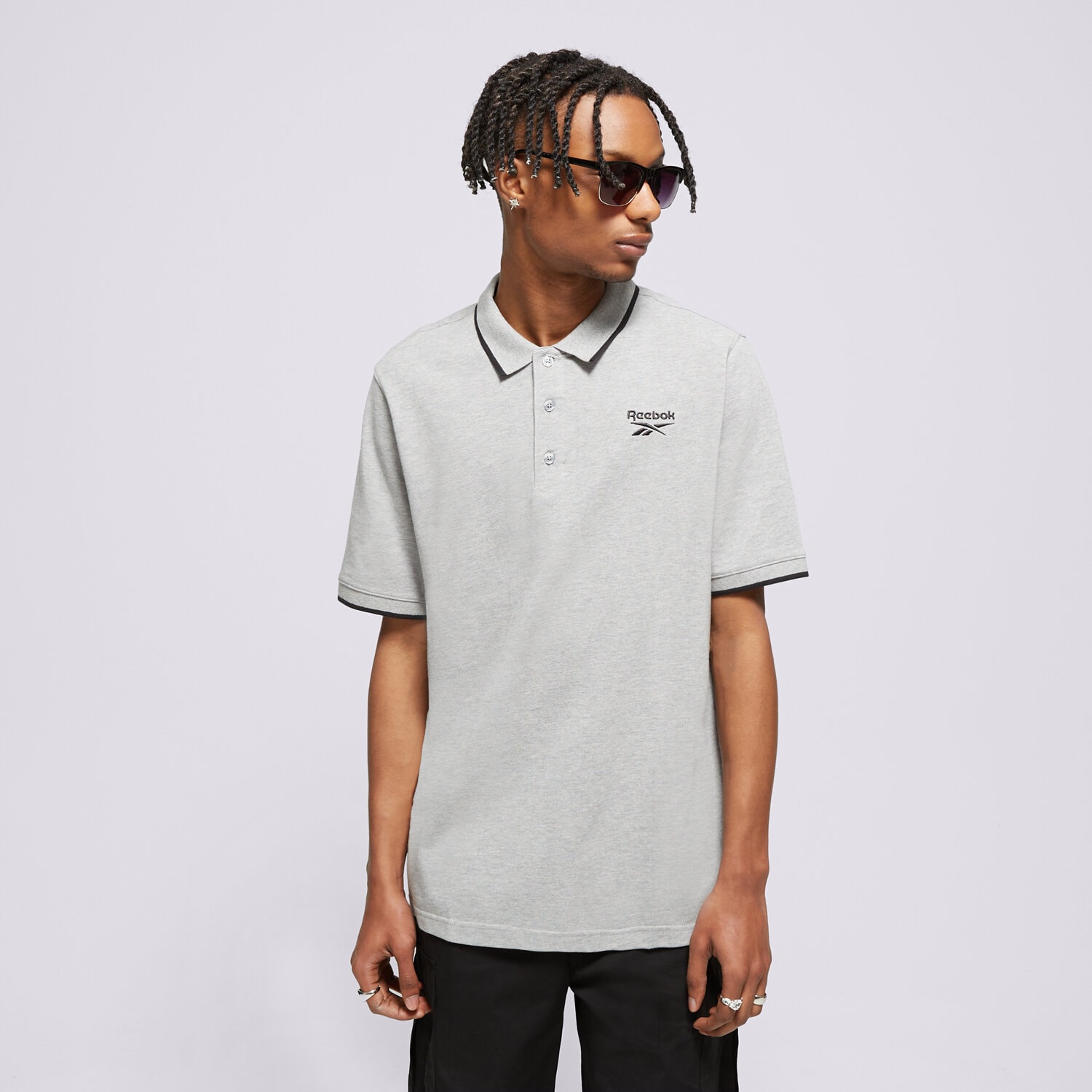Bărbați tricou REEBOK POLO REEBOK IDENTITY SMALL LOGO POLO 100073037 Gri
