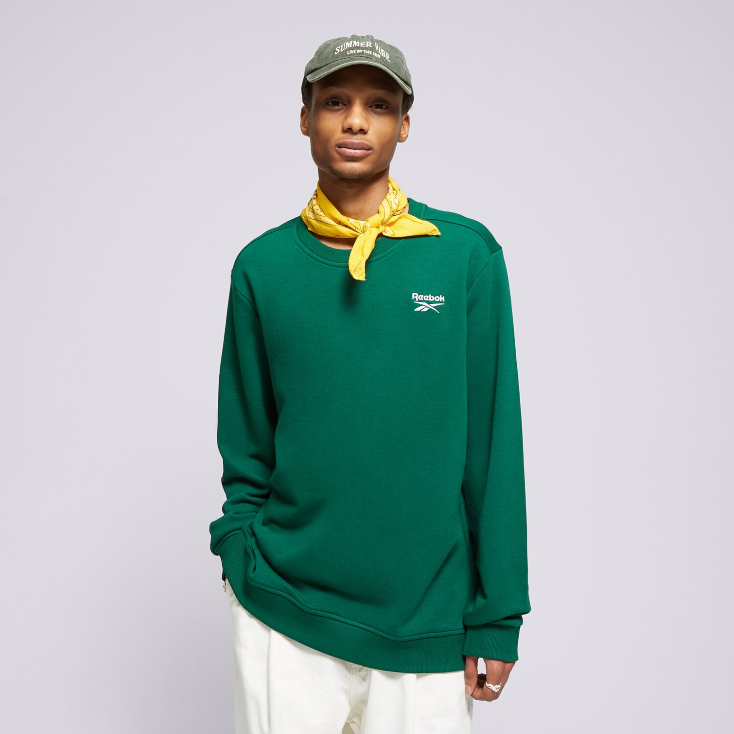 Bărbați bluză REEBOK BLUZĂ REEBOK IDENTITY SMALL LOGO 100200315 Verde