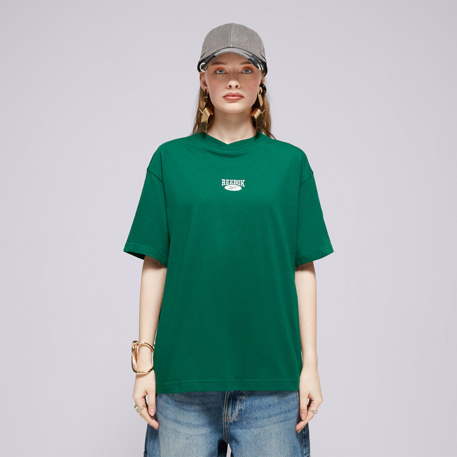 Femei tricou REEBOK TRICOU CL AE ARCHIVE SM LOGO TEE 100076222 Verde