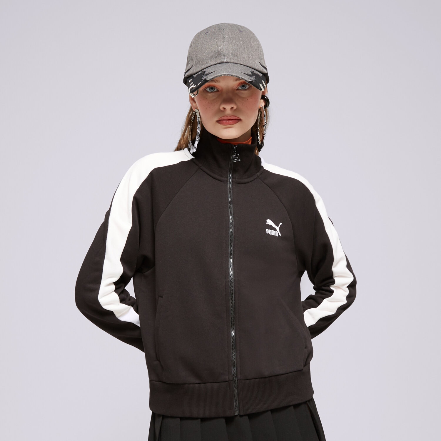 Femei bluză PUMA BLUZĂ ICONIC T7 TRACK 53007801 Negru