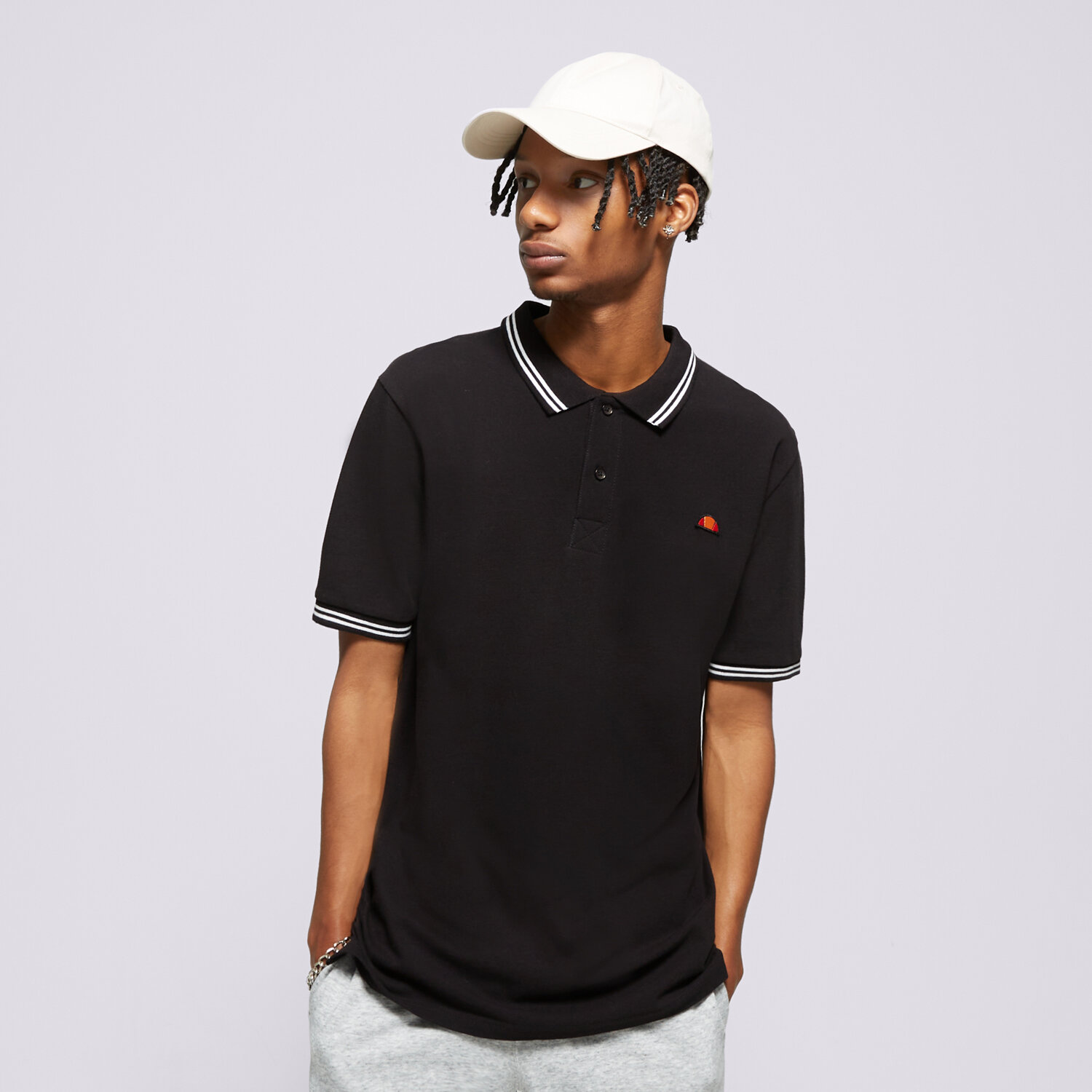 Bărbați tricou ELLESSE POLO ROOKIE POLO BLK SHR20724011 Negru