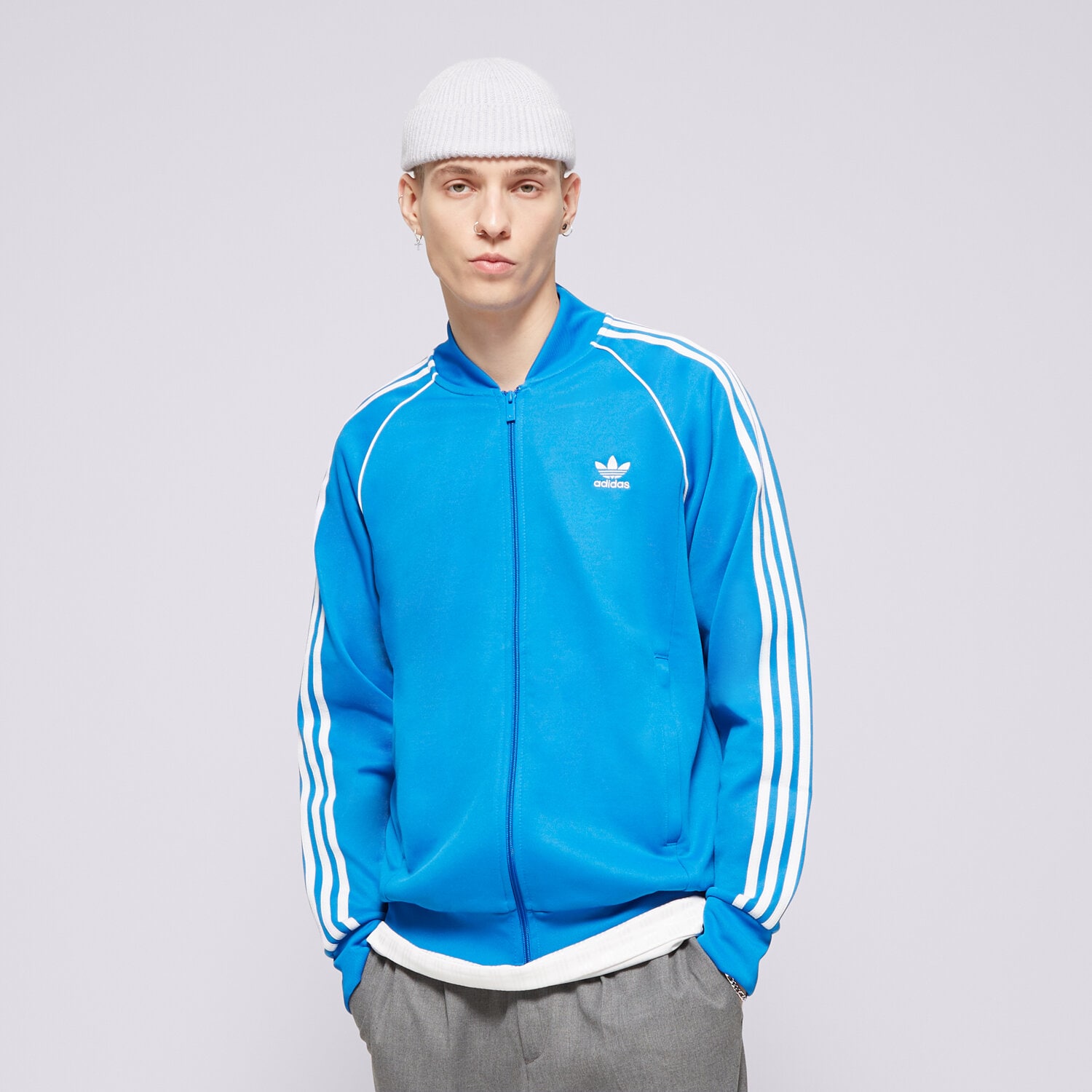Bărbați bluză ADIDAS BLUZĂ SSTAR TT BLUE IL2493 Albastru