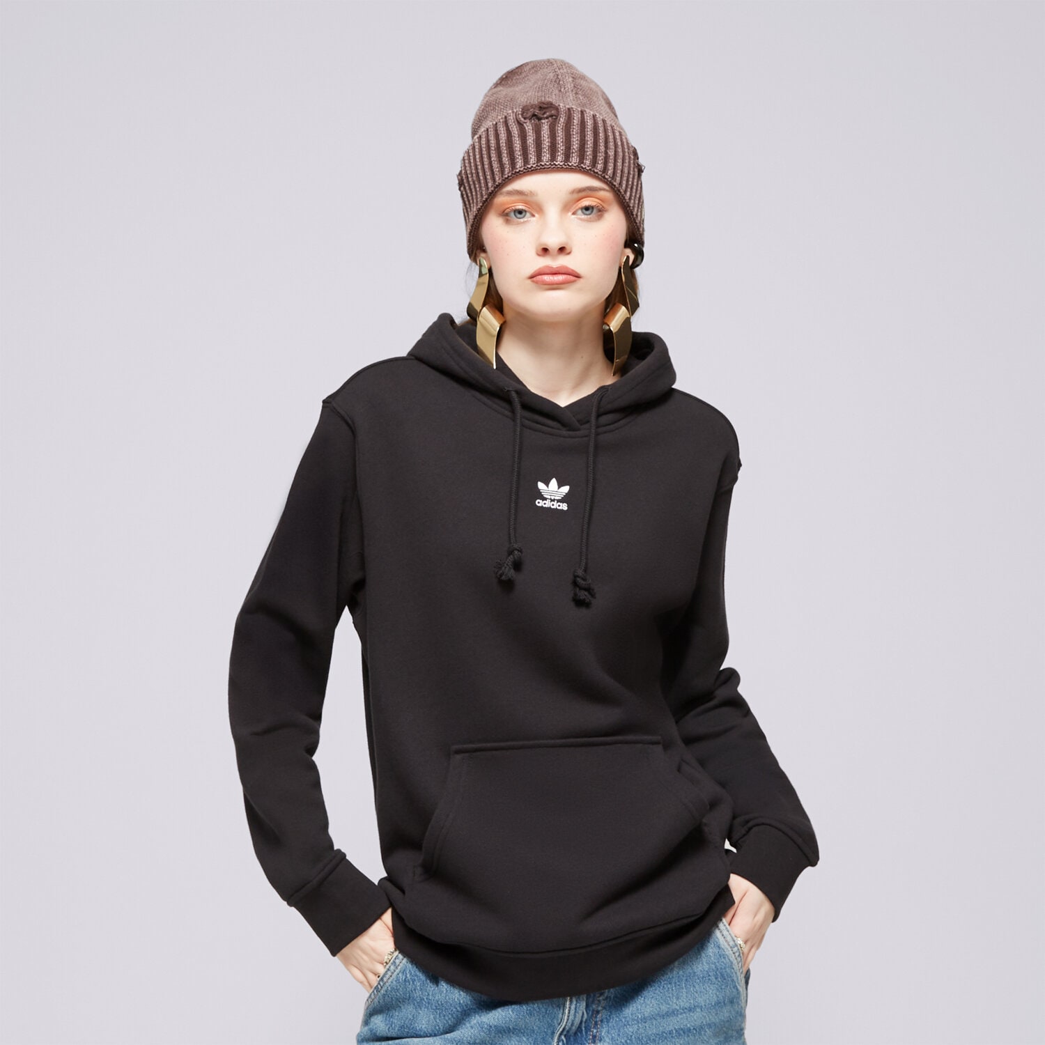 Femei bluză ADIDAS BLUZĂ CU GLUGĂ HOODIE IA6427 Negru
