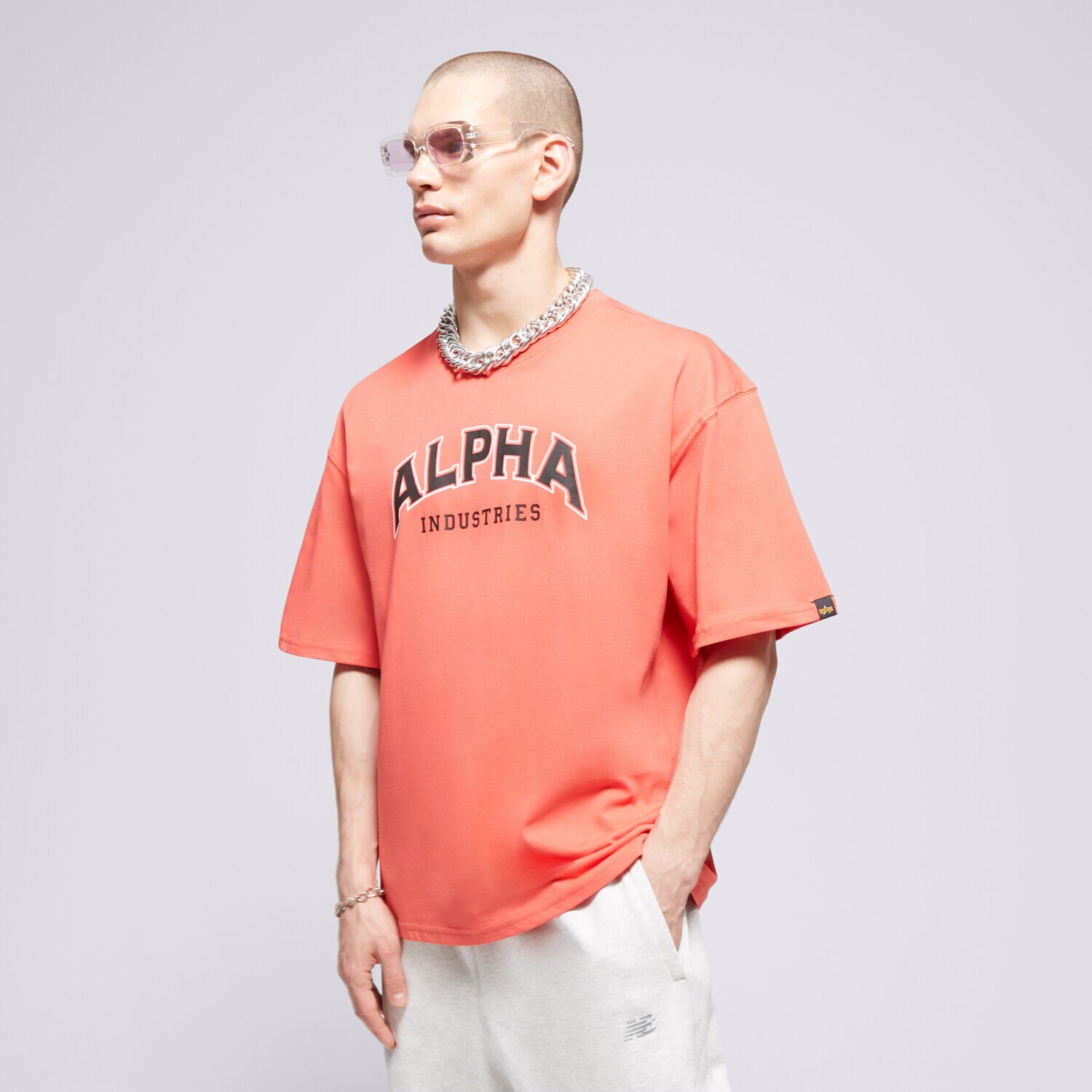 Bărbați tricou ALPHA INDUSTRIES TRICOU COLLEGE T 146501711 Roșu