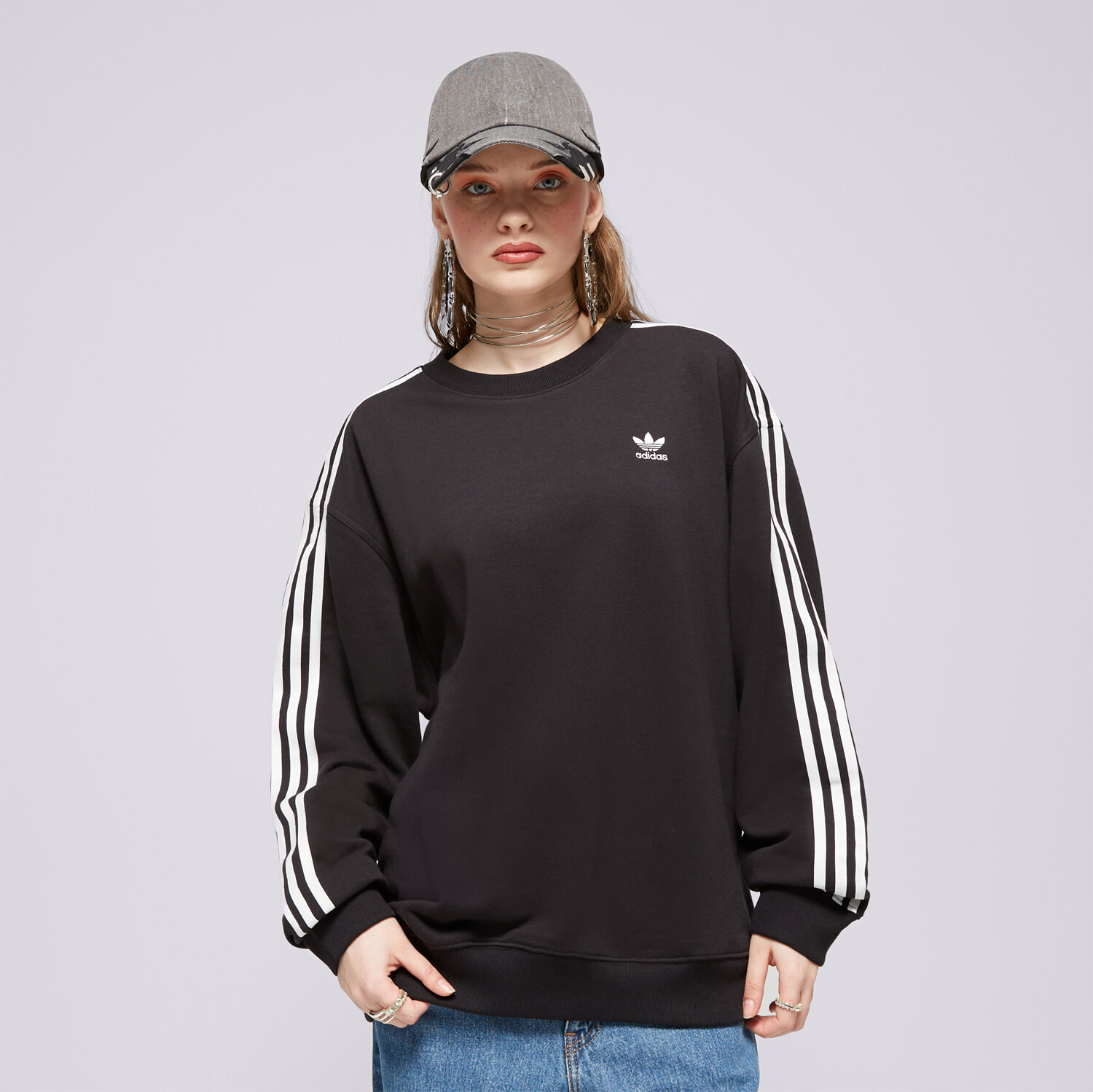 Femei bluză ADIDAS BLUZĂ 3 S CREW OS IU2423 Negru
