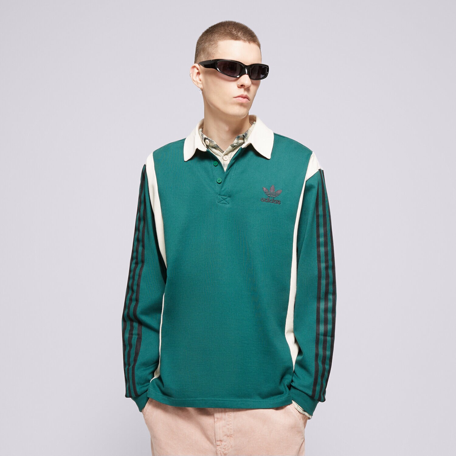 Bărbați tricou ADIDAS POLO RUGBY SHIRT IU0210 Verde