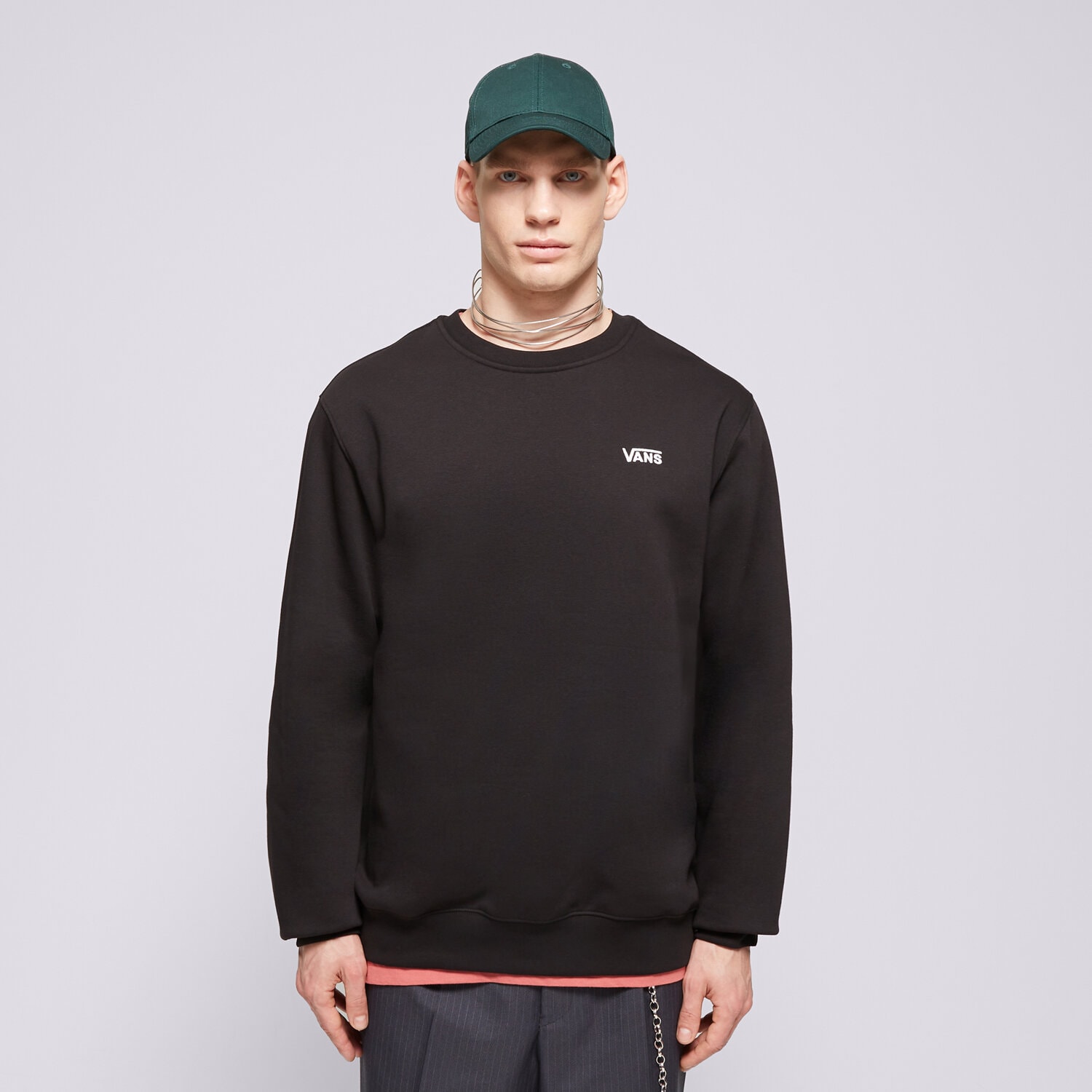 Bărbați bluză VANS BLUZĂ CORE BASIC CREW VN0A7YDUBLK1 Negru