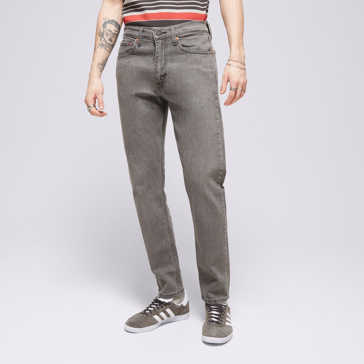 Bărbați pantaloni LEVI'S PANTALONI  515 SLIM FIT STRAIGHT BLACKS A7222-0007 Negru