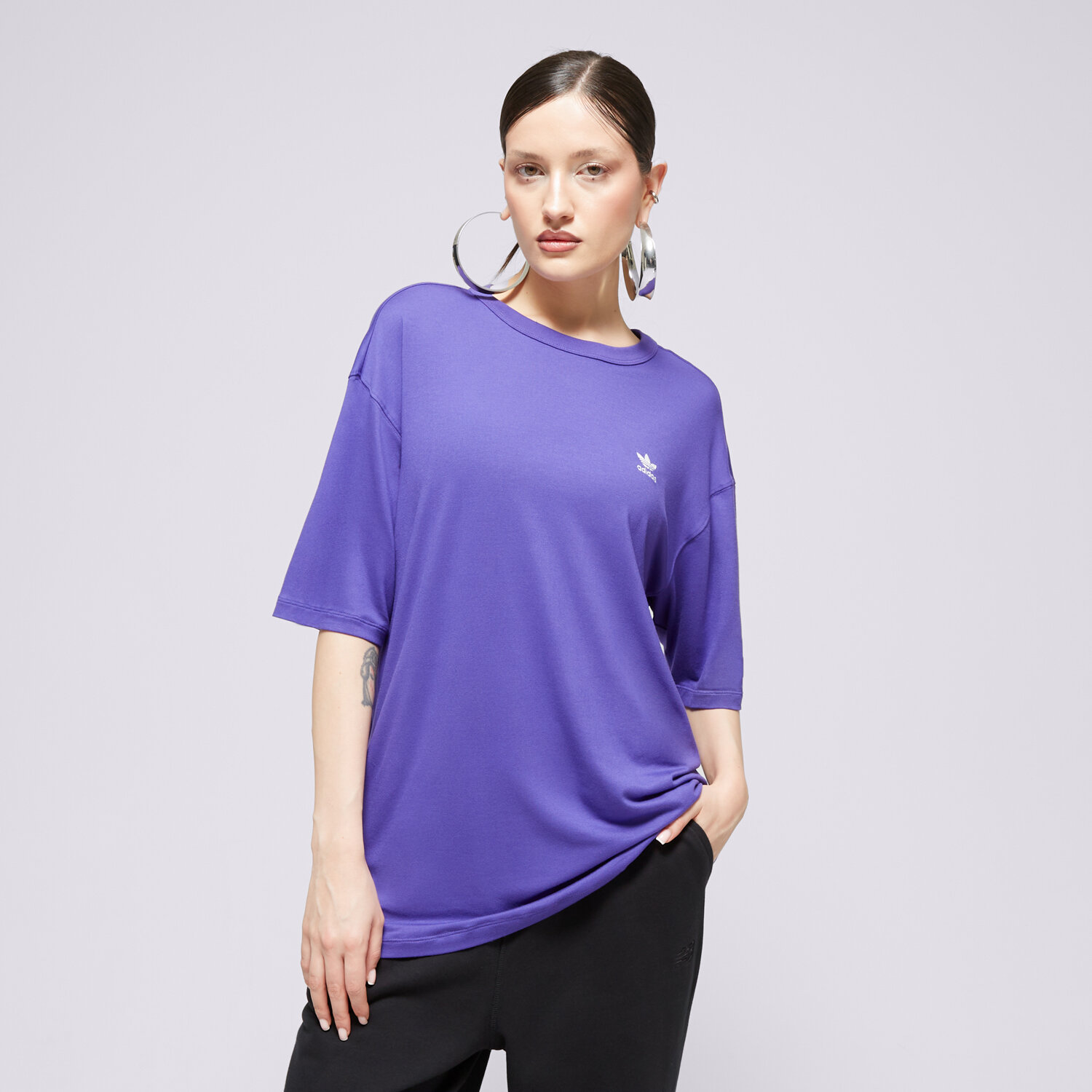 Femei tricou ADIDAS TRICOU TREFOIL TEE IR8065 Violet