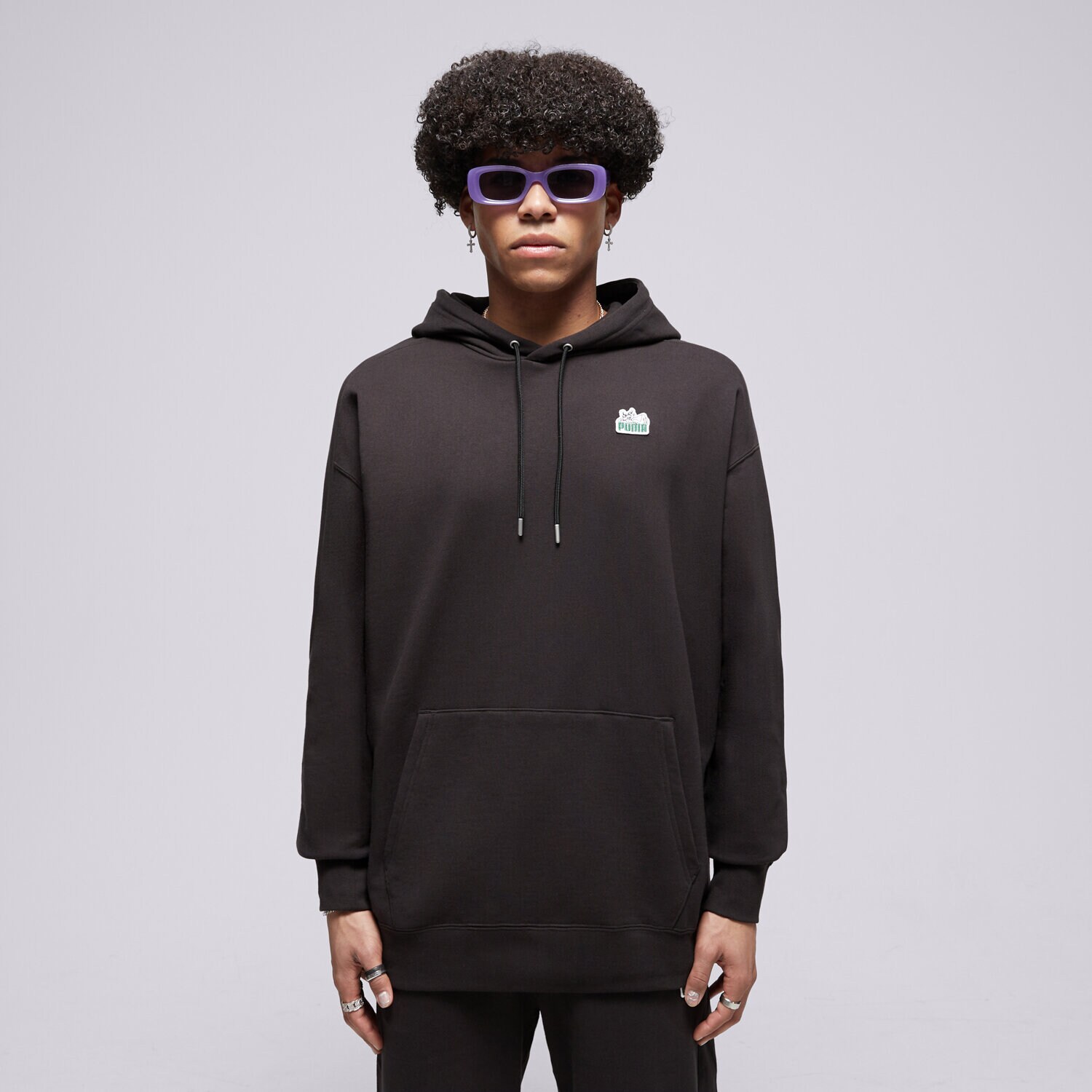 Bărbați bluză PUMA BLUZĂ CU GLUGĂ FOR THE FANBASE SUPER PUMA 62503601 Negru