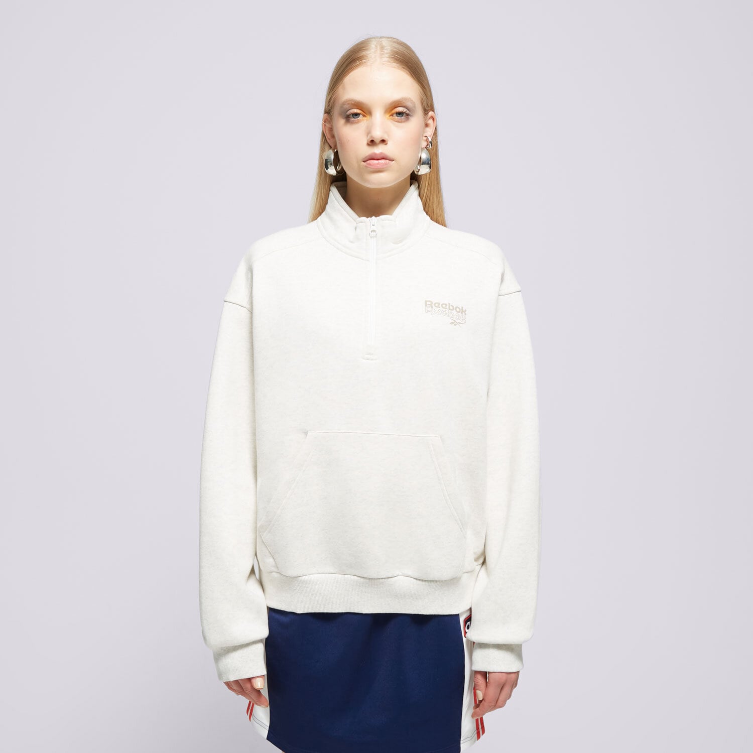 Femei bluză REEBOK BLUZĂ RIE 1/4 ZIP 100075402 Bej