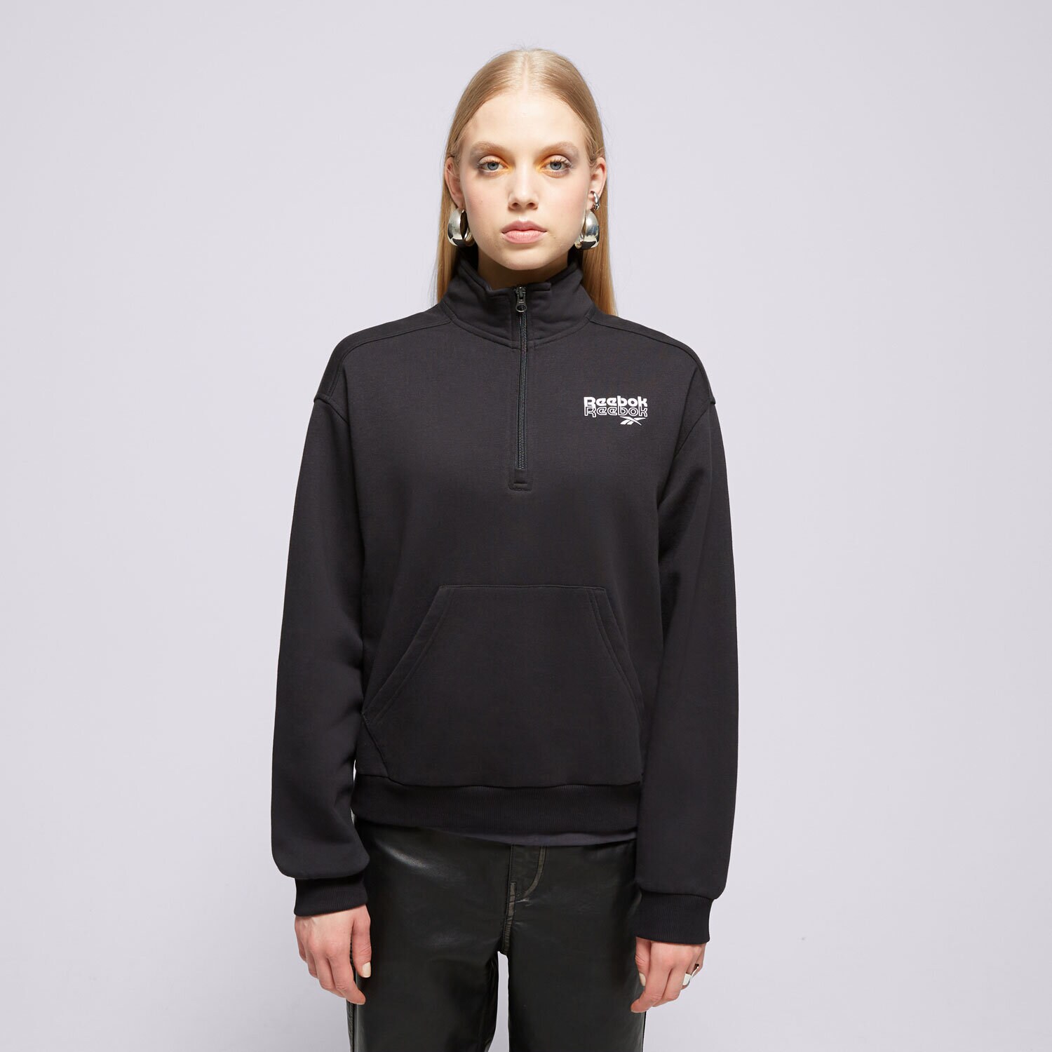Femei bluză REEBOK BLUZĂ RIE 1/4 ZIP 100075993 Negru