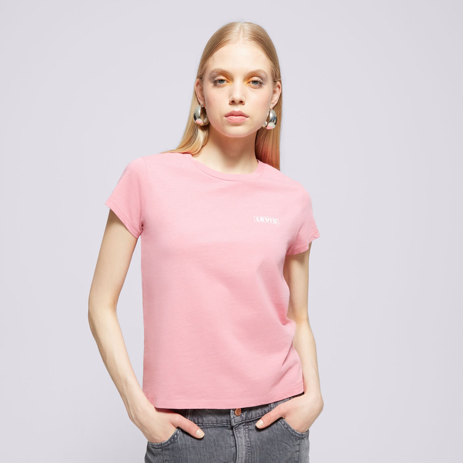 Femei tricou LEVI'S TRICOU GRAPHIC AUTHENTIC TSHIRT PINKS A6126-0046 Roz