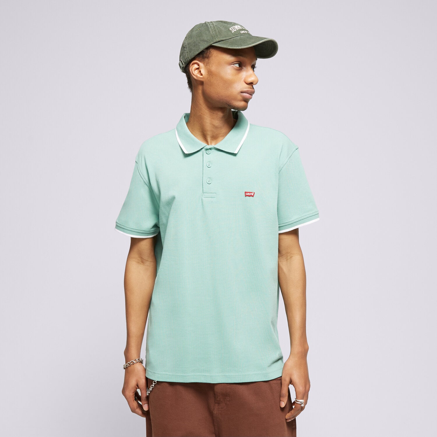 Bărbați tricou LEVI'S POLO HM POLO GREENS 35883-0168 Verde