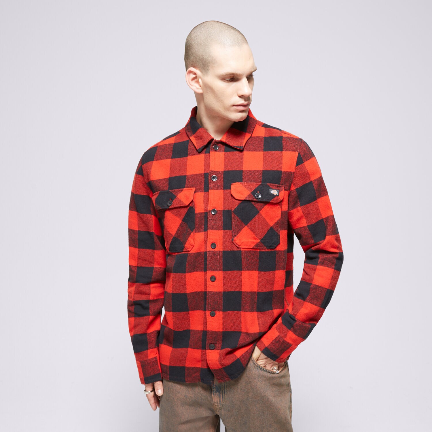 Bărbați tricou DICKIES CĂMAșĂ NEW SACRAMENTO SHIRT DK0A4XDZRDX1 Roșu