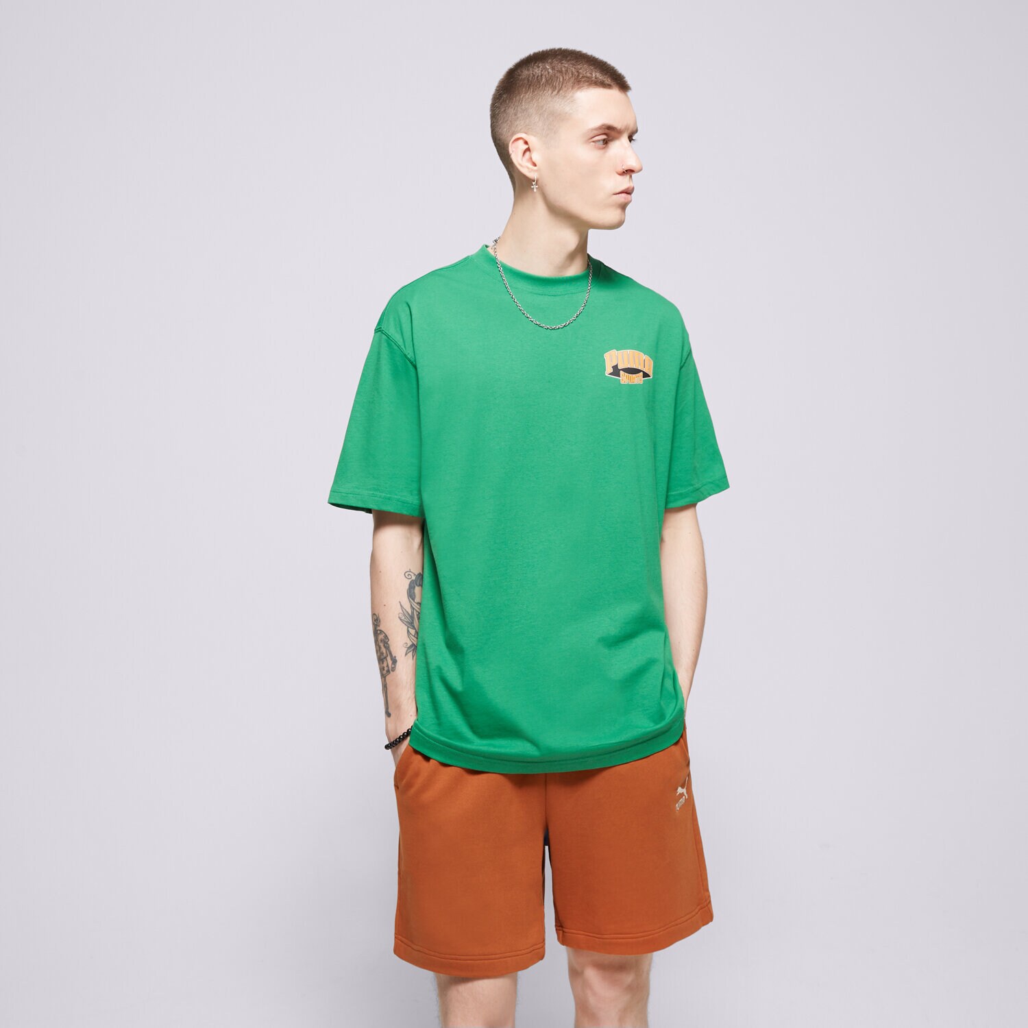 Bărbați tricou PUMA TRICOU PUMA TEAM FOR THE FANBASE GRAPHIC TEE 62439586 Verde