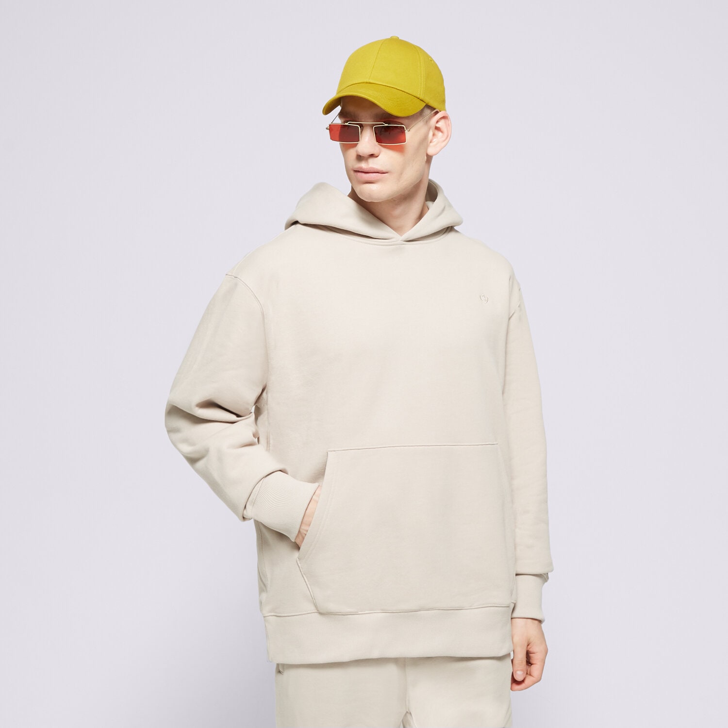 Bărbați bluză ADIDAS BLUZĂ CU GLUGĂ C HOODIE FT IR7865 Bej