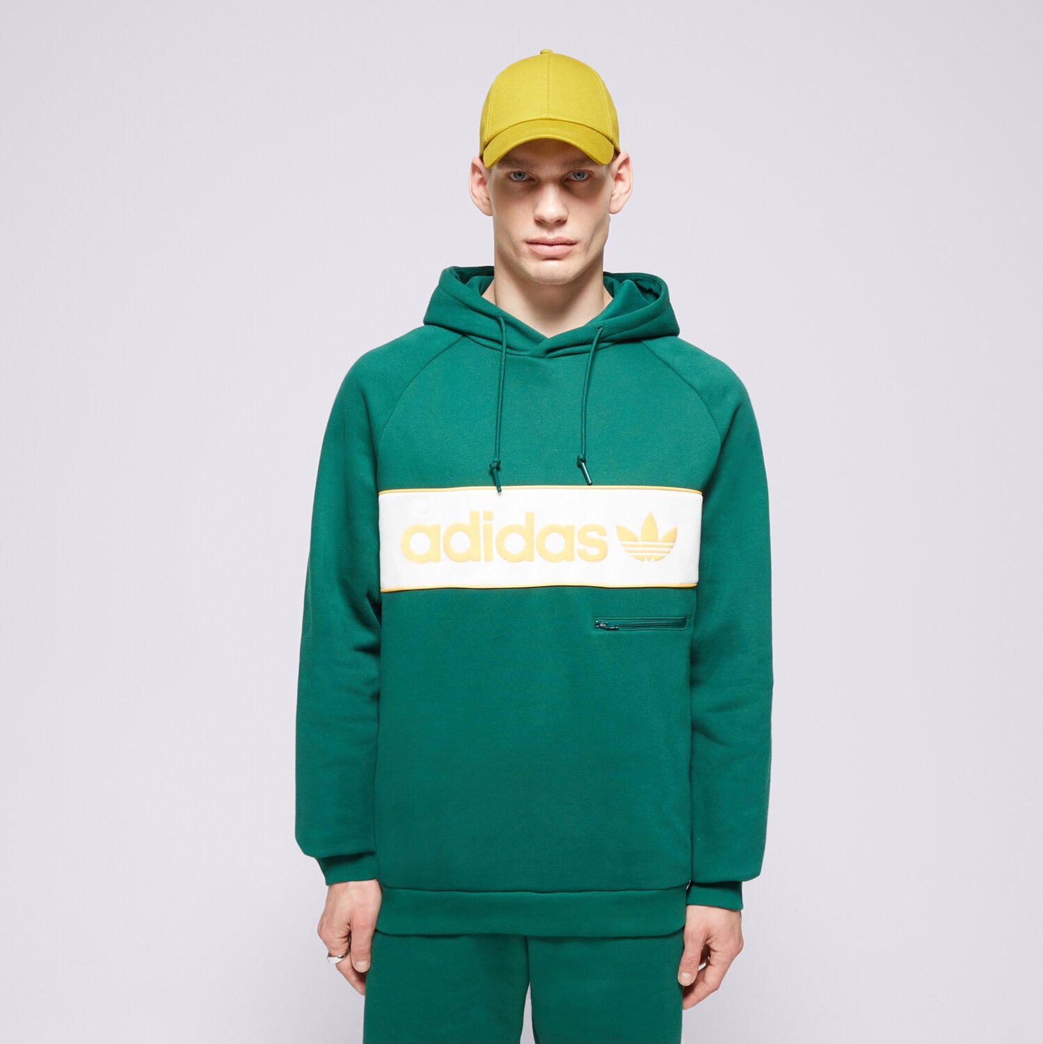 Bărbați bluză ADIDAS BLUZĂ CU GLUGĂ NY HOODIE IS5734 Verde