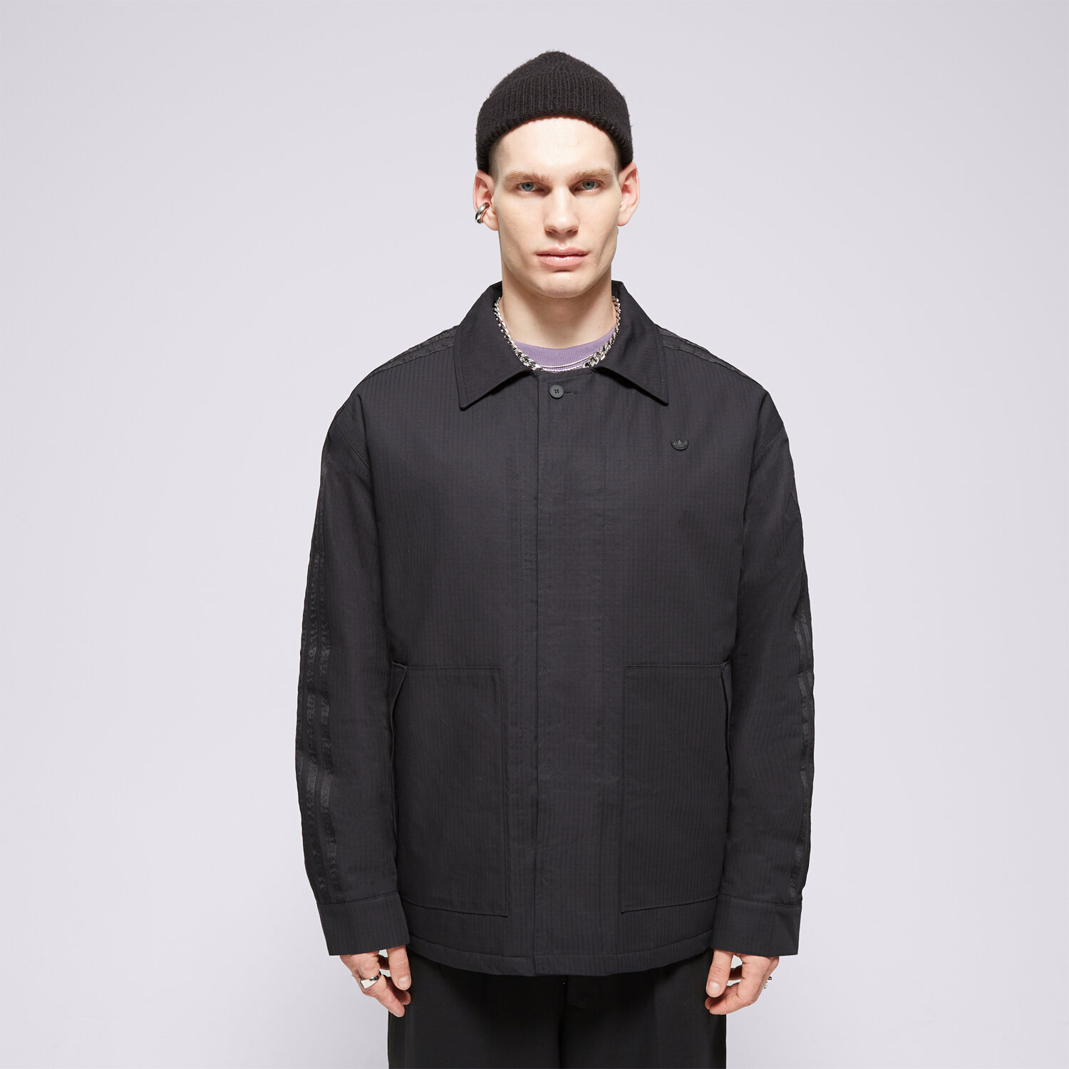 Bărbați jachetă ADIDAS JACHETĂ P ESS+ C FZ IR7736 Negru
