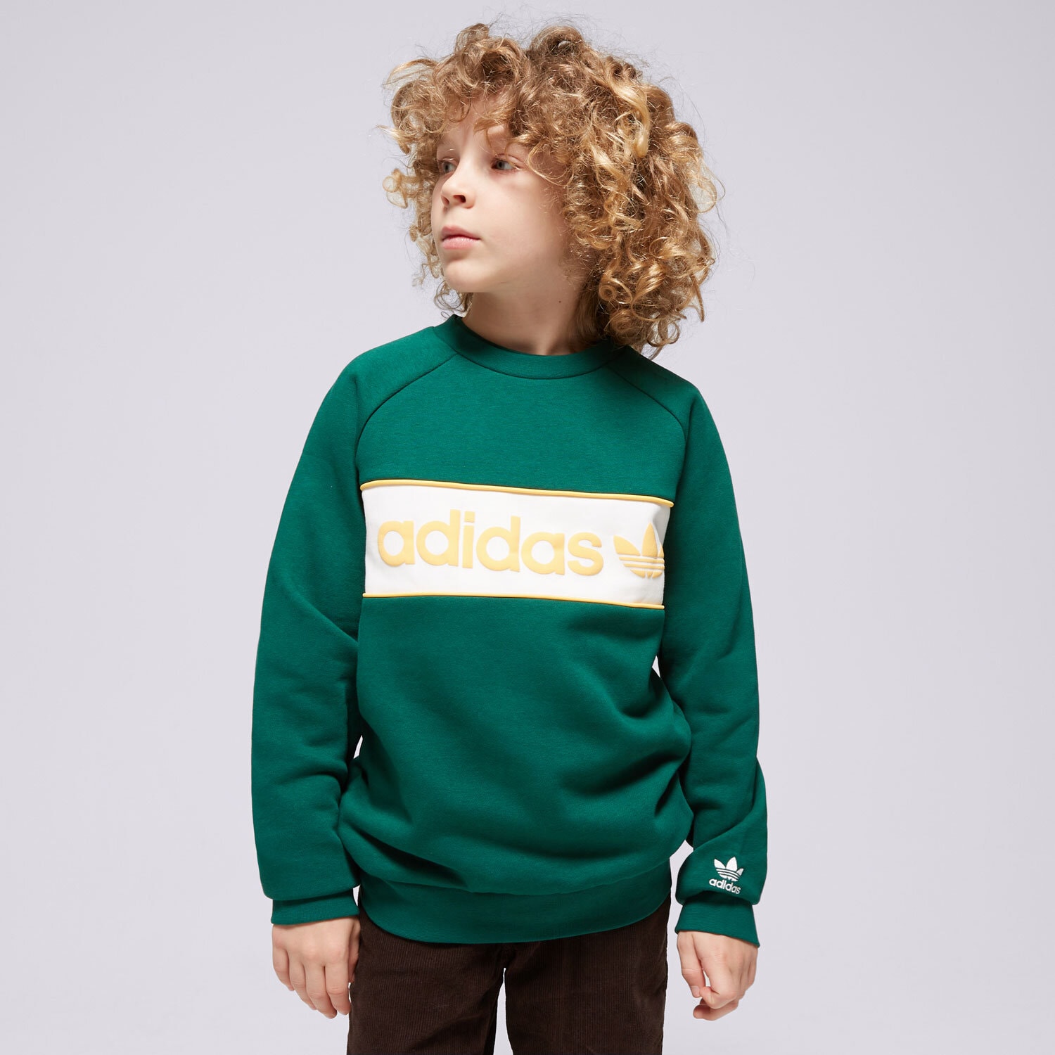 Copii bluză ADIDAS BLUZĂ CREW BOY IP2649 Verde