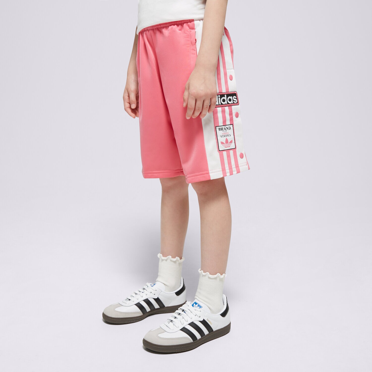 Pantaloni scurți și rochii pentru copii ADIDAS PANTALONI SCURȚI SHORTS GIRL IN2117 Roz